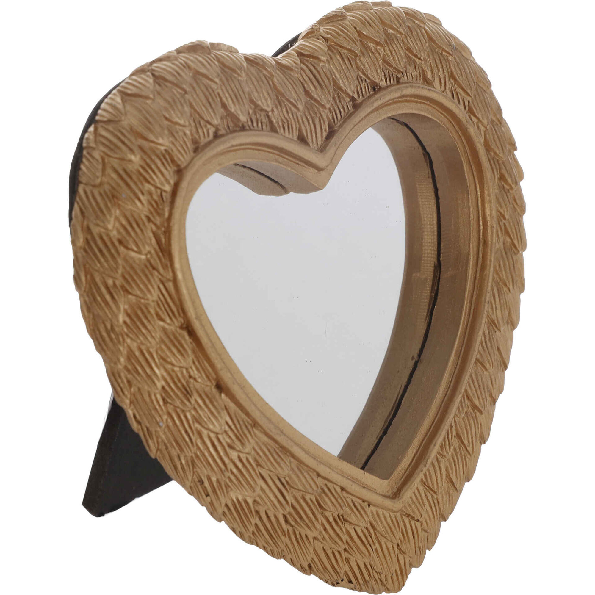 Mini Espelho Dourado Coração