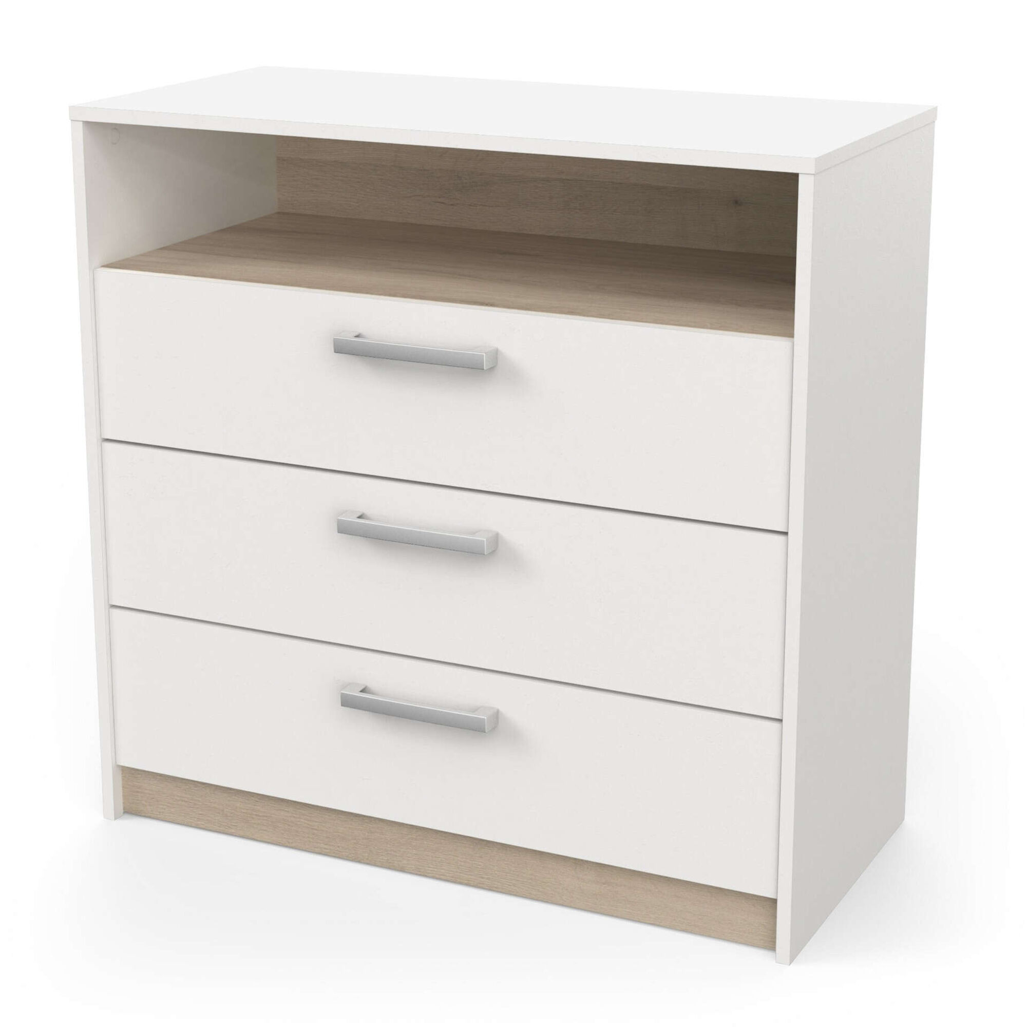 Cómoda 3 gavetas com prateleira 82x59x81cm Watson Cómoda 3 gavetas com prateleira 82x59x81cm Watson