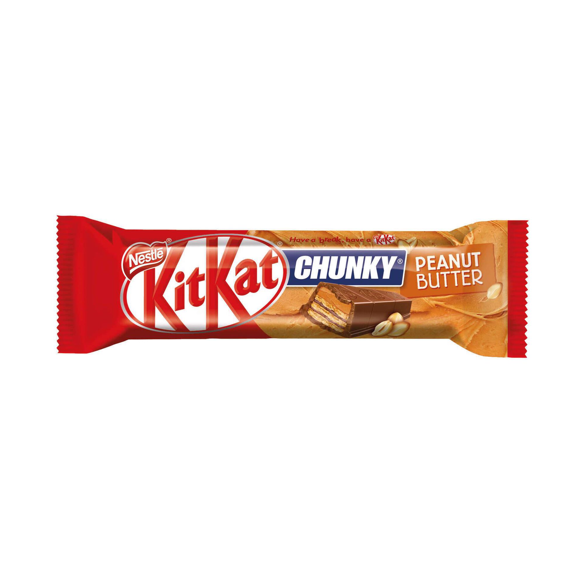 Snack de Chocolate de Leite e Manteiga de Amendoim Kit Kat Chunky