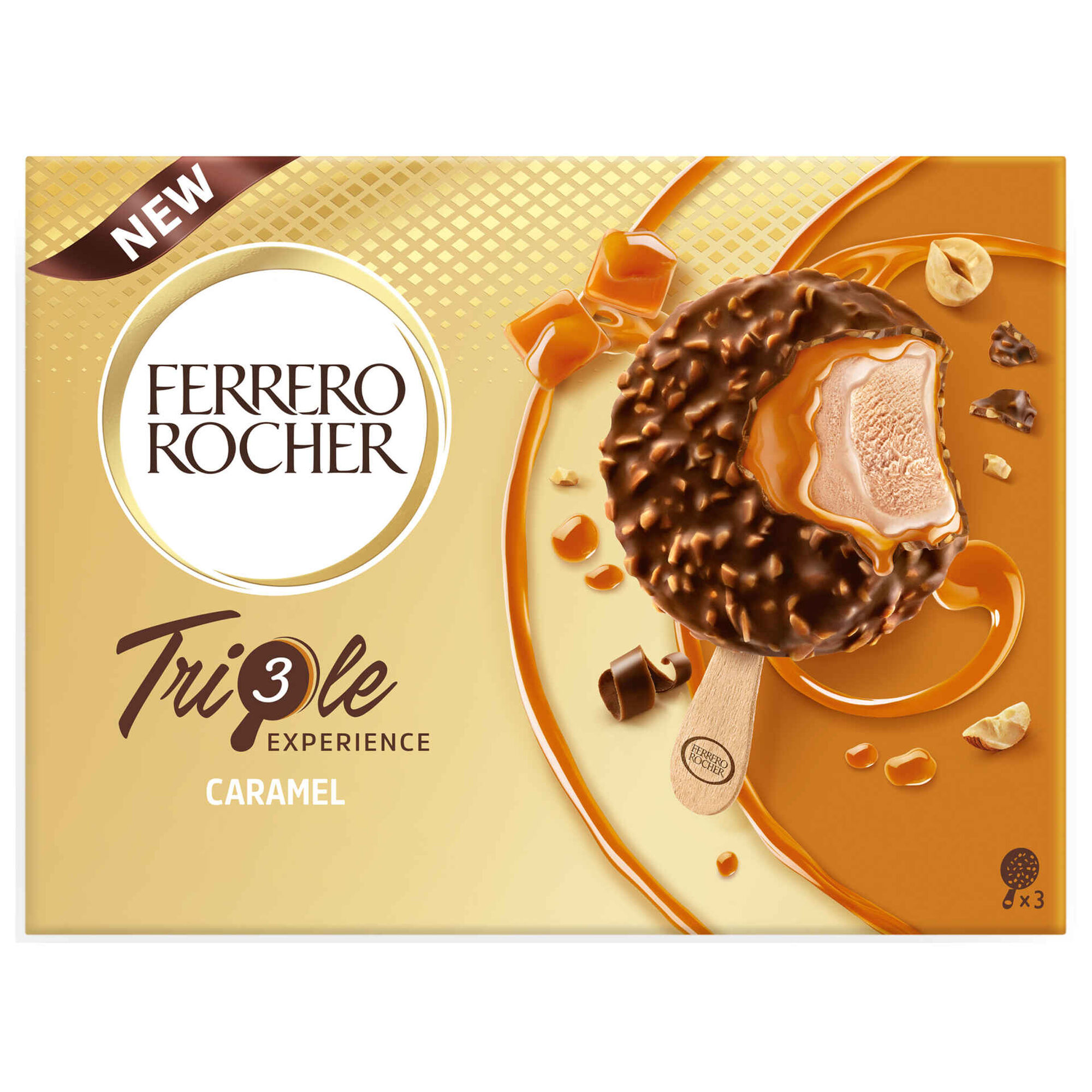 Gelado Chocolate, Avelã e Caramelo