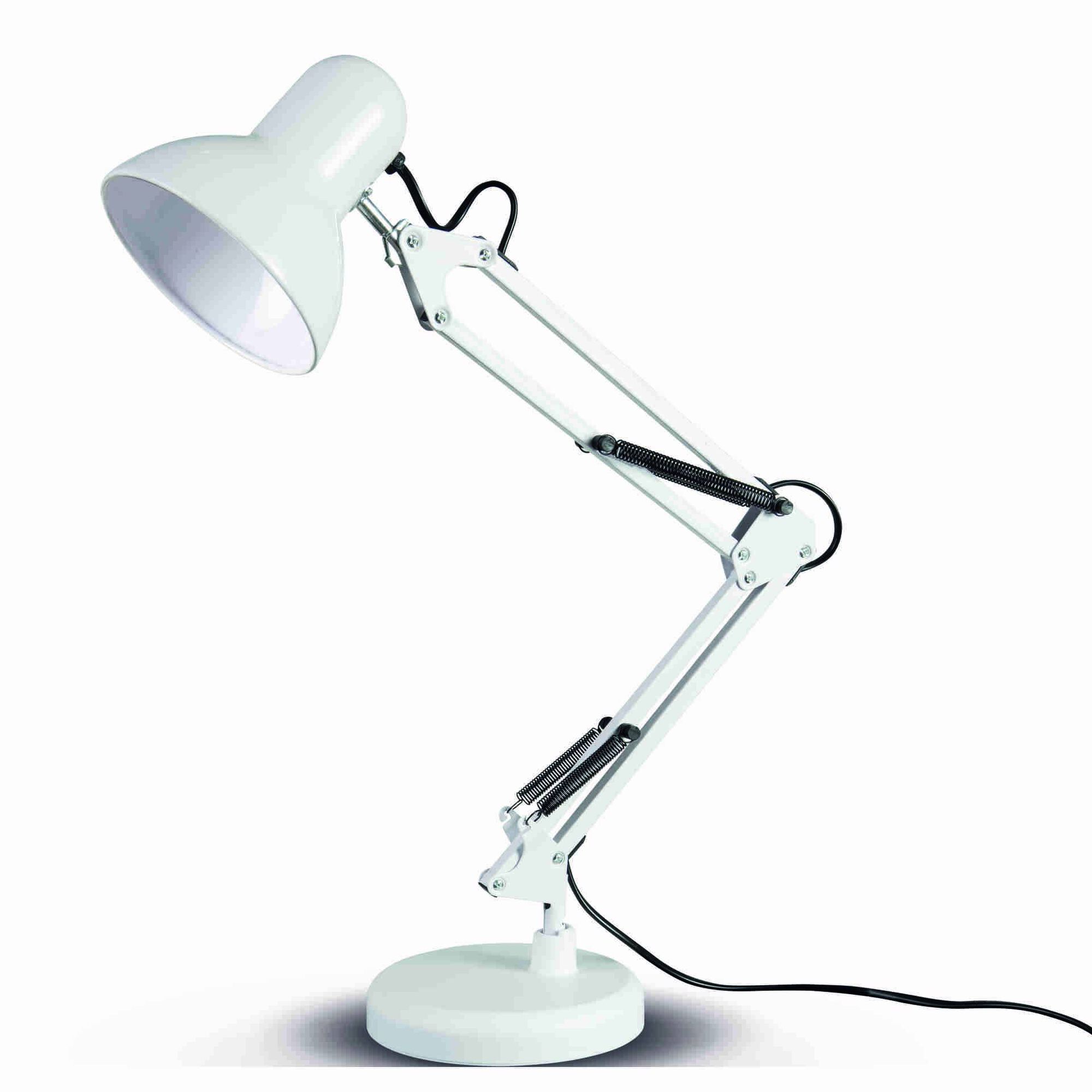 Candeeiro Secretária Articulado E27 Branco