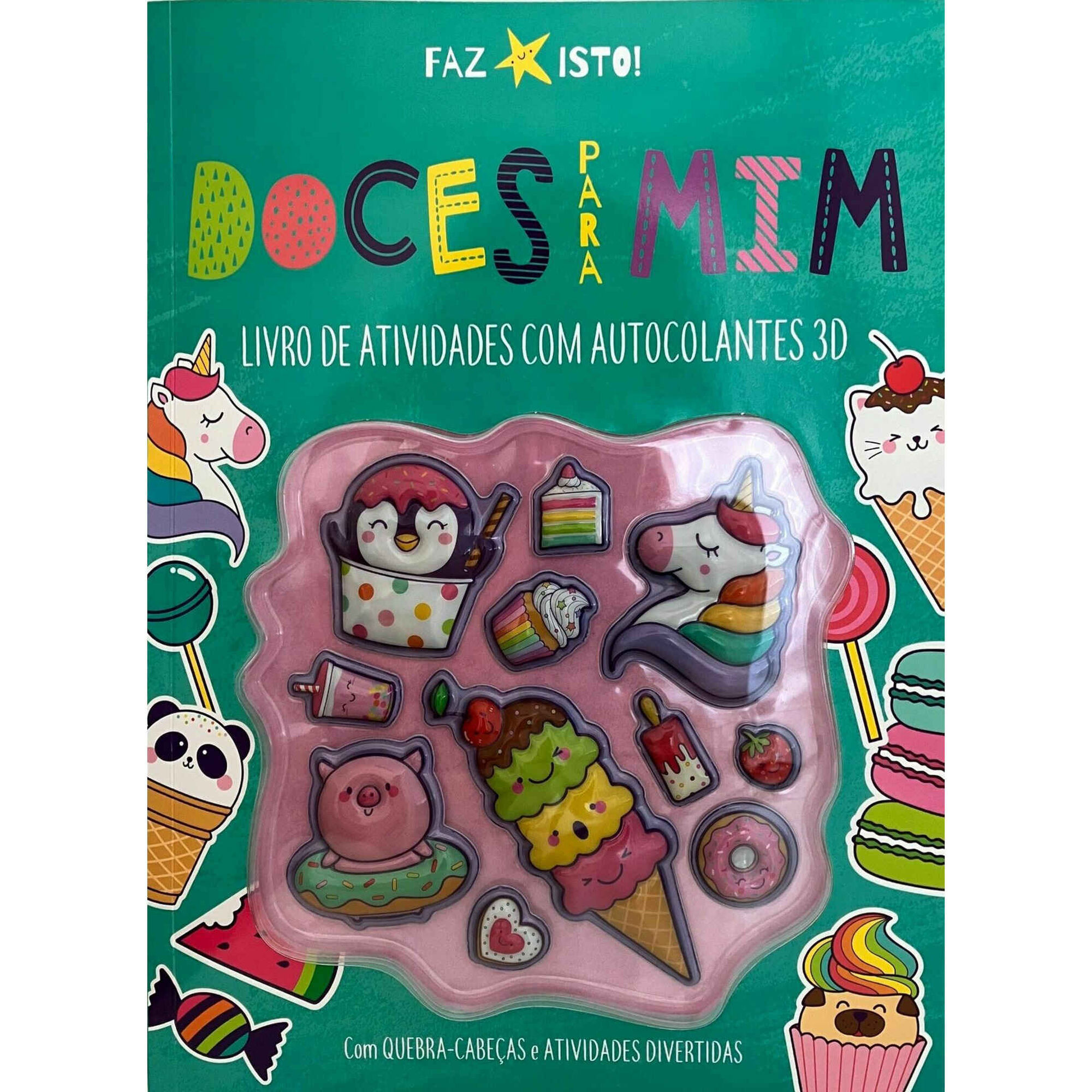 Doces para Mim - Livro de Atividades com Autocolantes 3D