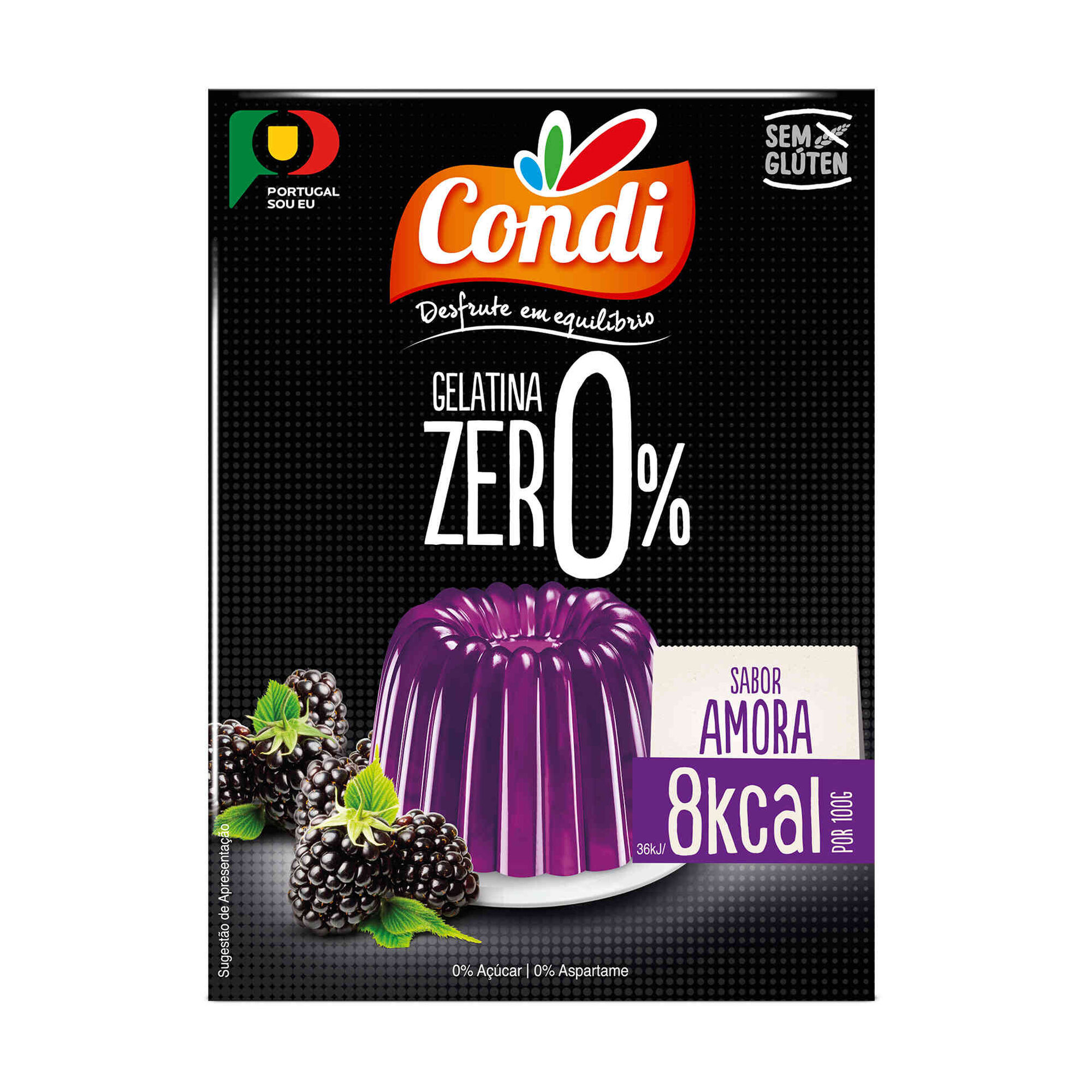 Gelatina em Pó Zero% de Amora