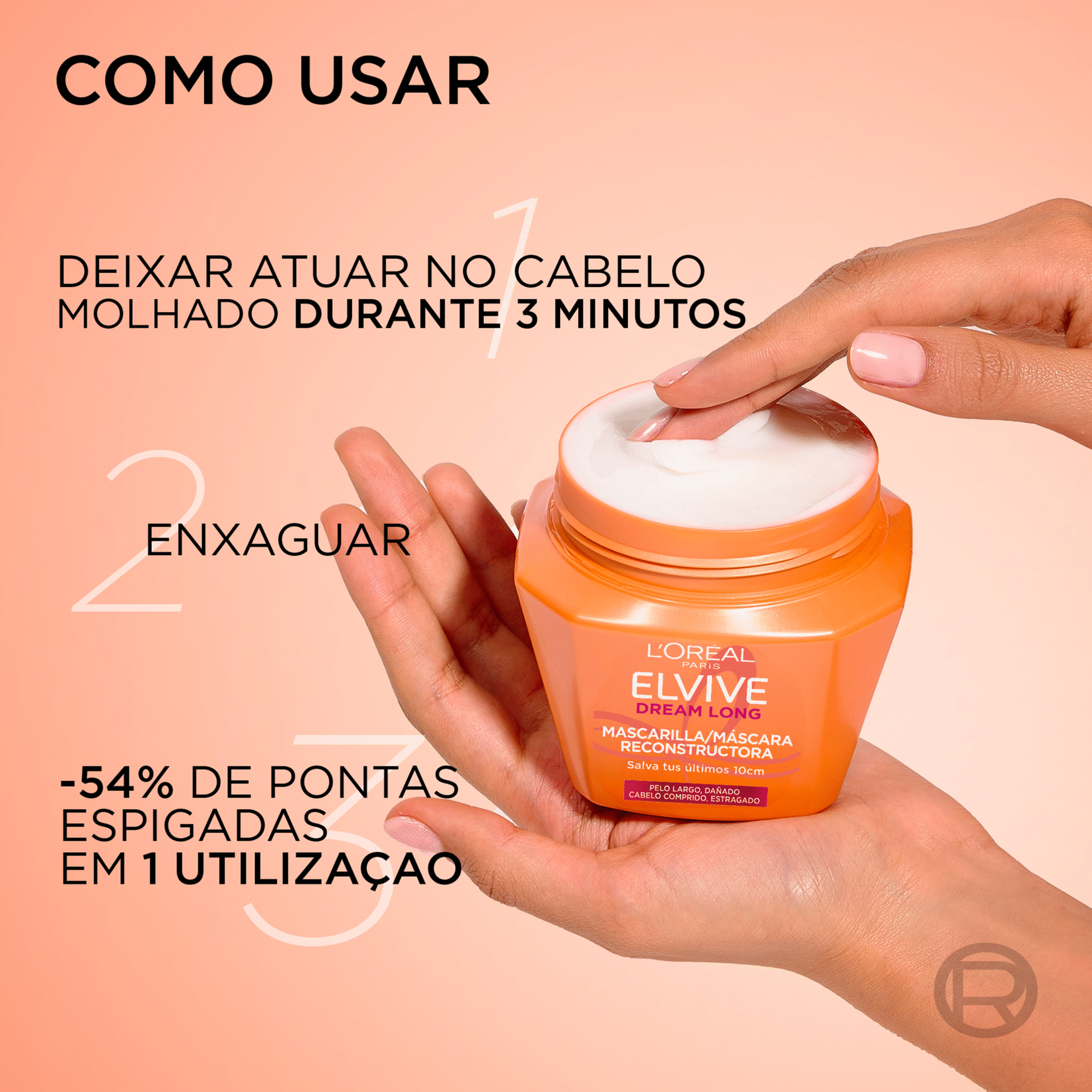 M&aacute;scara Cabelo Reconstrutora Dream Long L'Or&eacute;al Paris Elvive