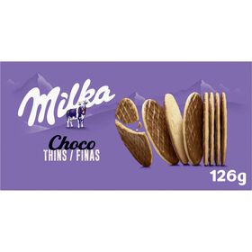 Bolachas com Cobertura de Chocolate Finas Milka