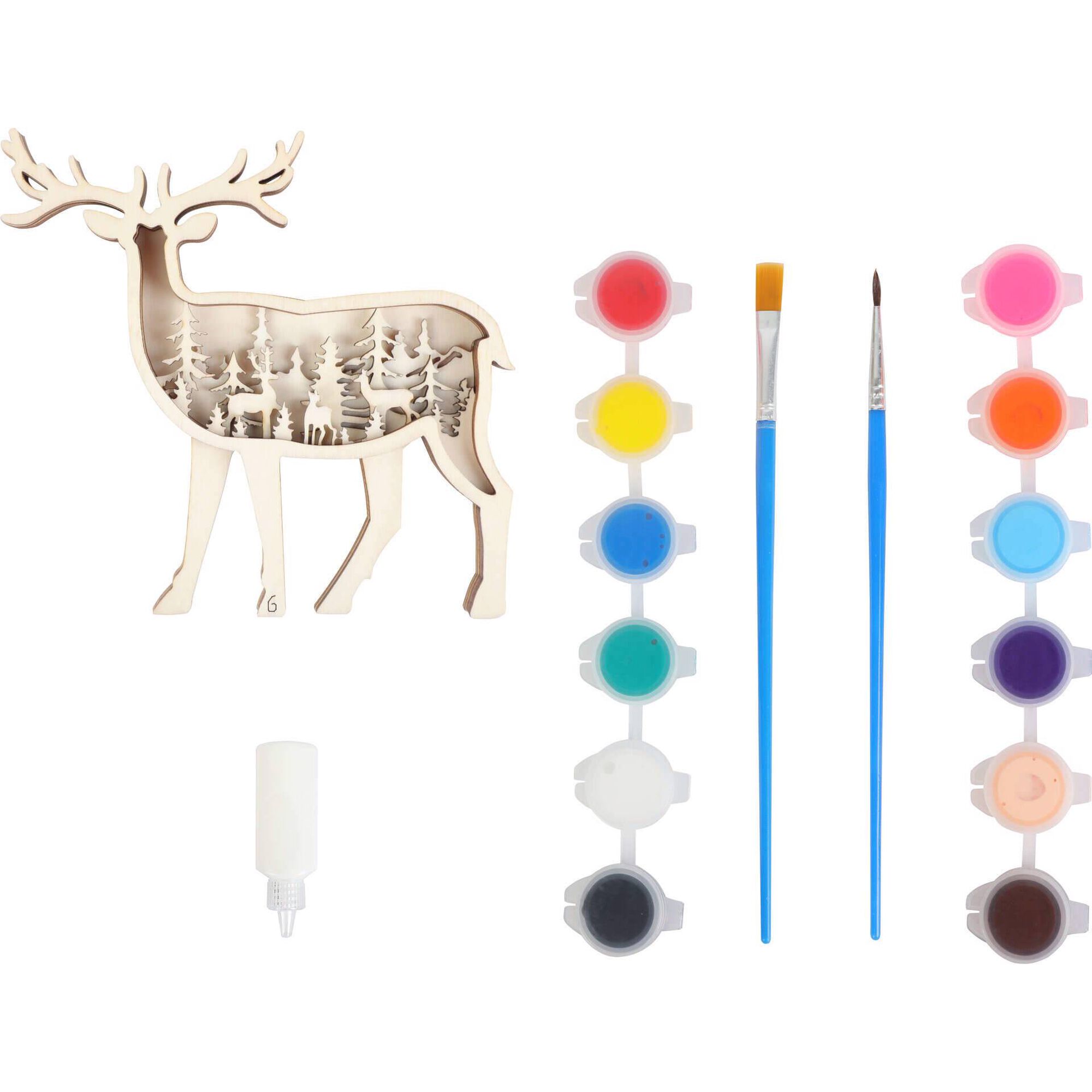 Kit Animais 3D para Pintar (v&aacute;rios modelos) Pintura