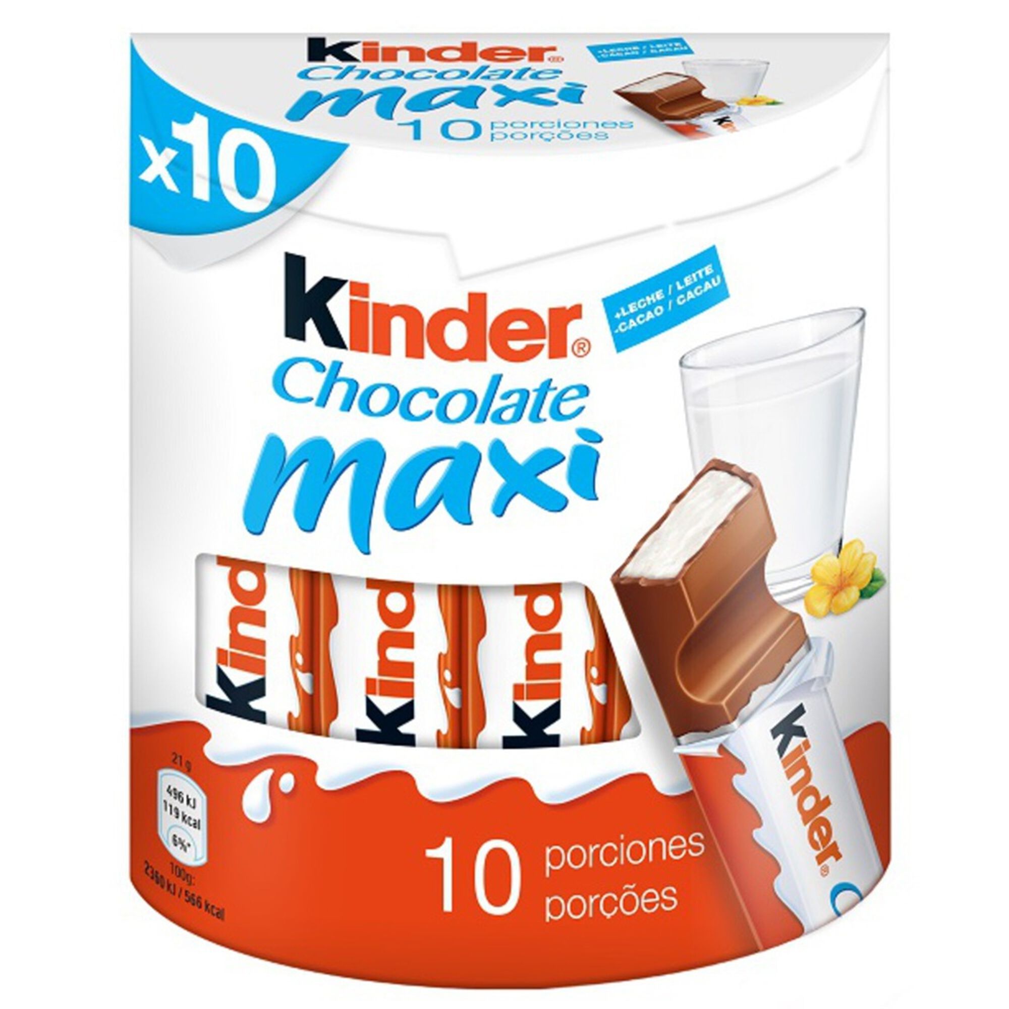Snack Barrinhas Chocolate Leite Kinder Maxi