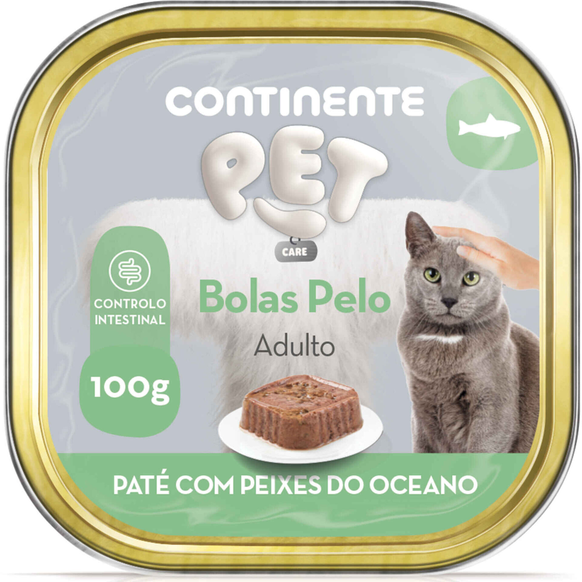 Comida H&uacute;mida para Gato Adulto Bolas de Pelo Peixes do Oceano Continente Pet
