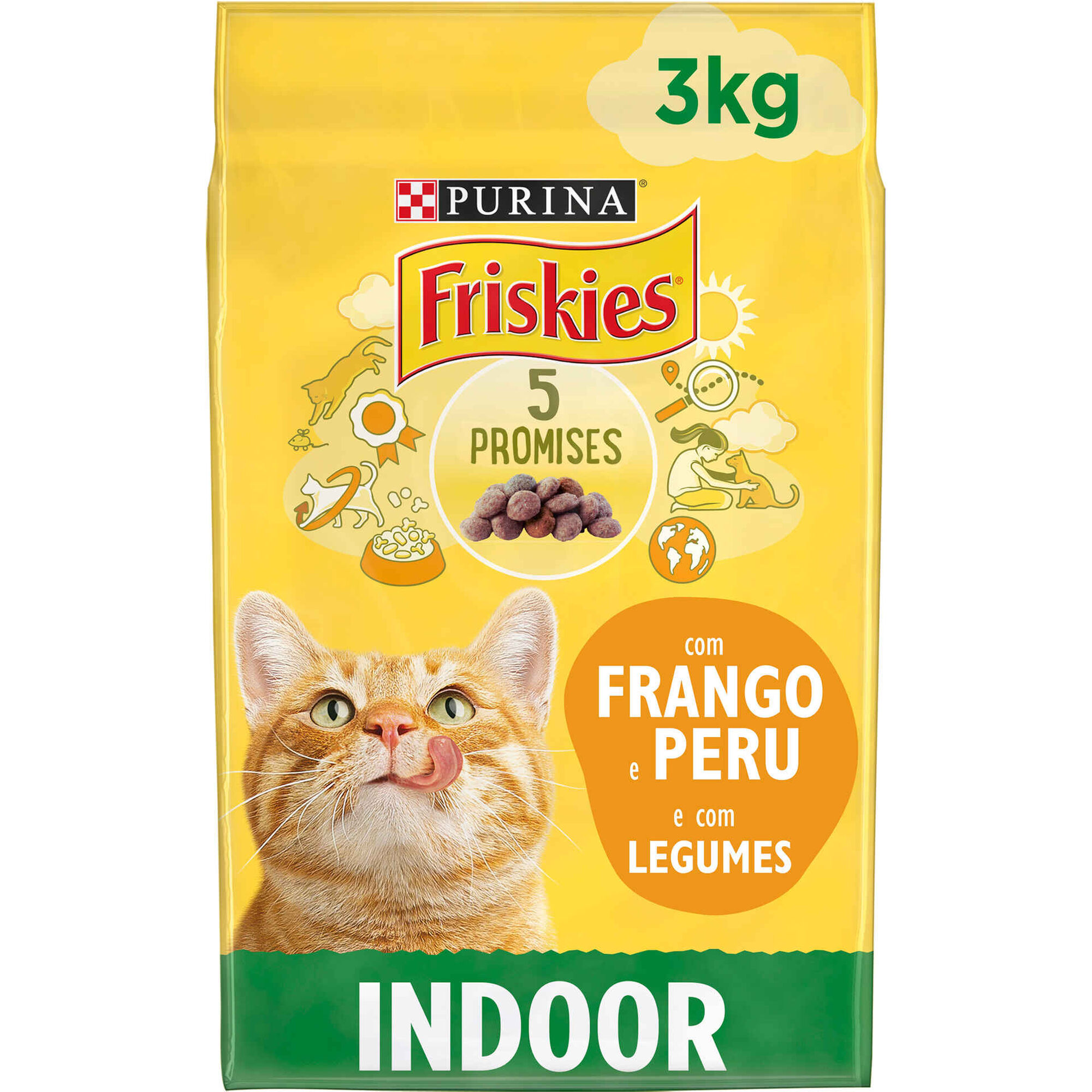 Ração para Gato Adulto de Interior Frango, Peru e Legumes