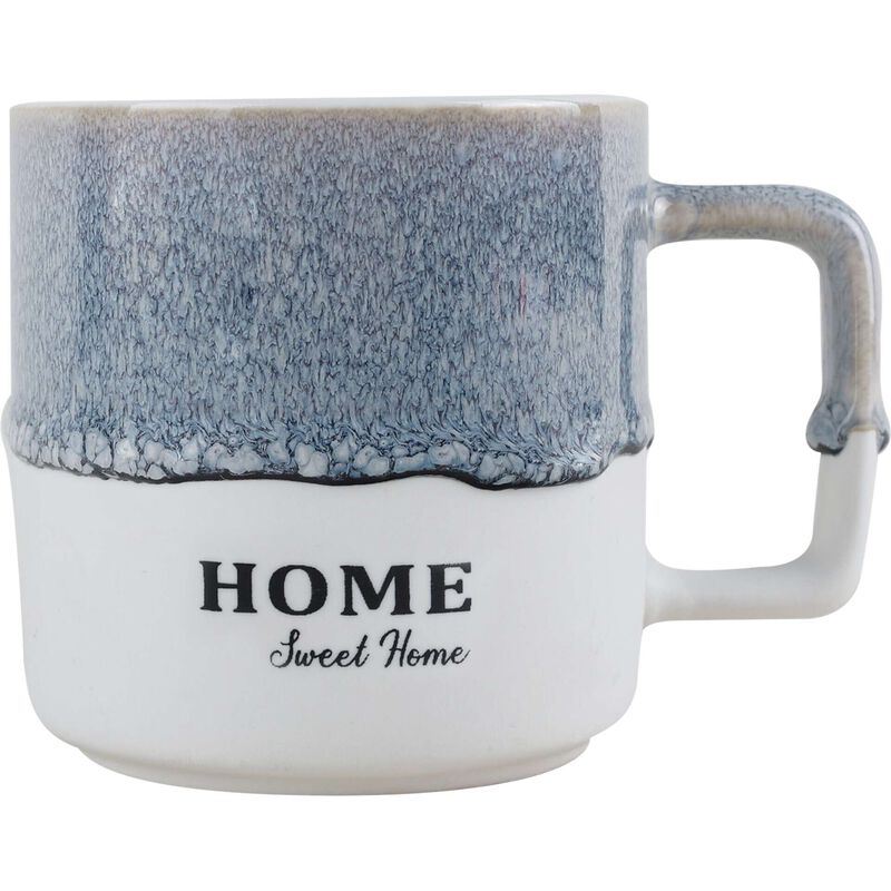 Caneca 300ml Home Azul e Branca Kasa