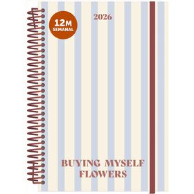 Agenda A5 2026 Espiral 12 Meses (v&aacute;rias cores)