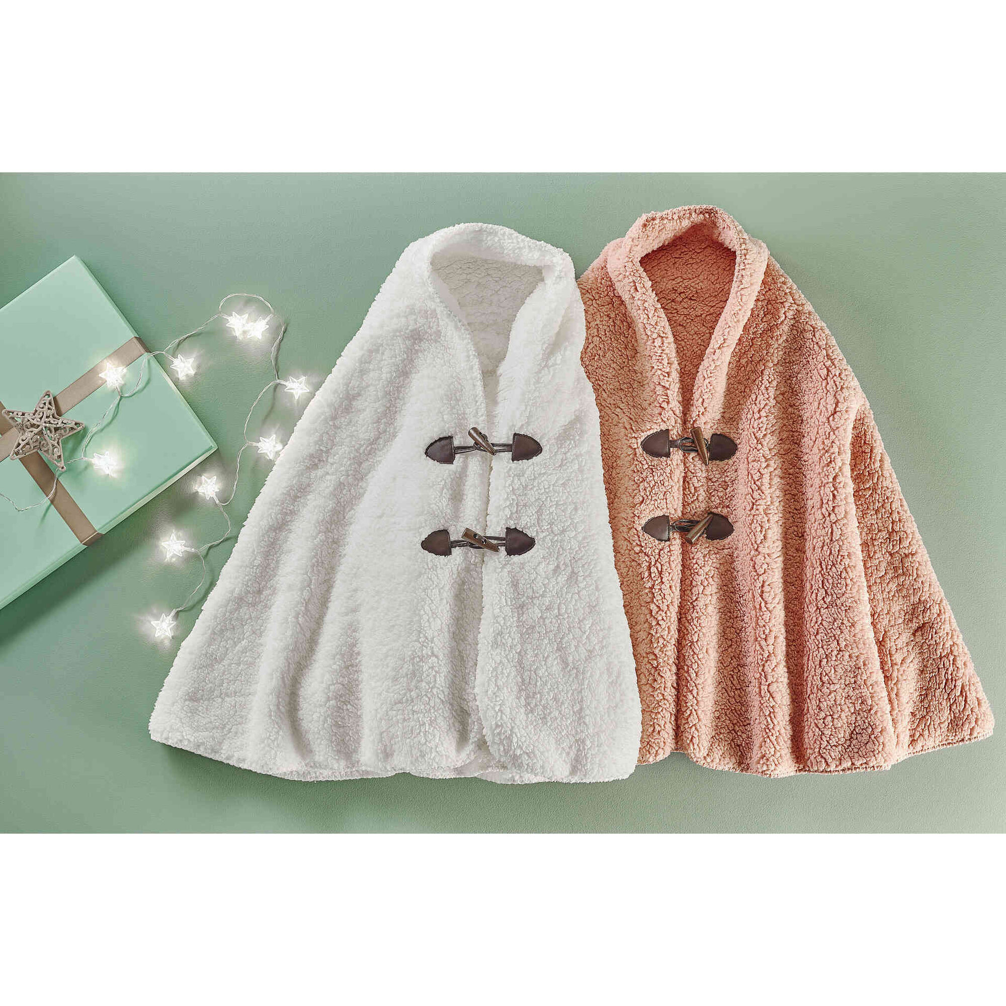 Manta Poncho Borreguito 75x150cm Rosa Kasa
