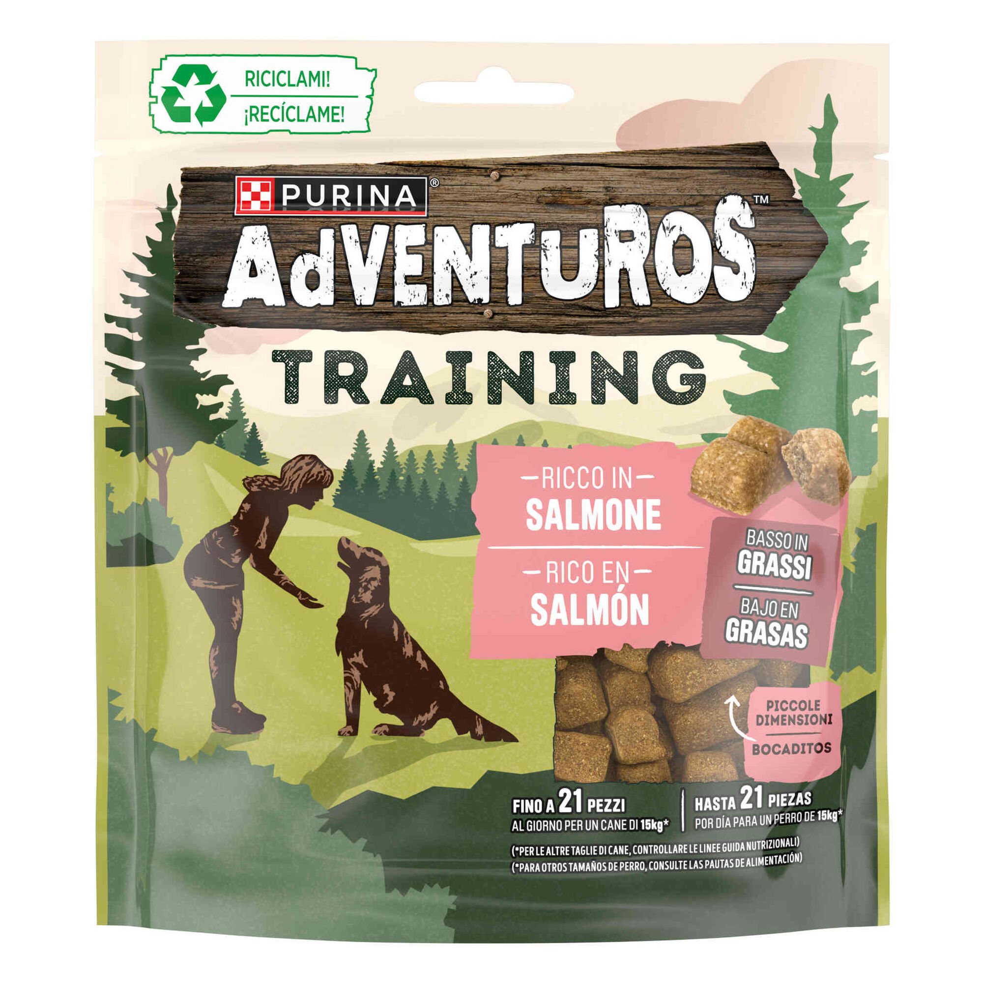 Snack para C&atilde;o Treino Salm&atilde;o Purina Adventuros