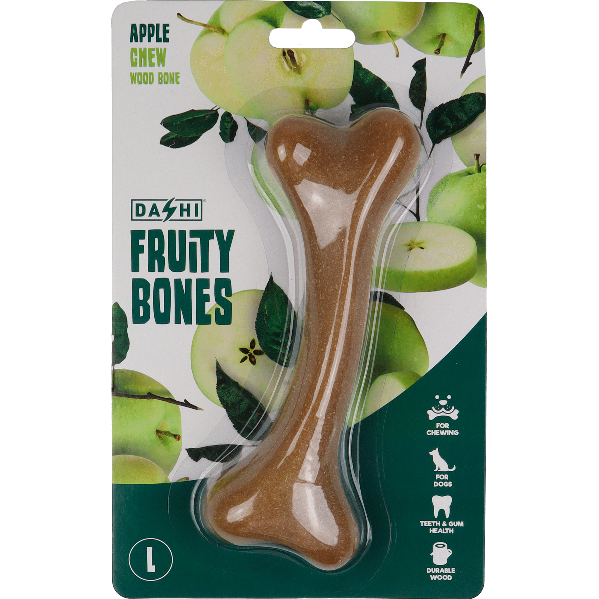 Snack para C&atilde;o Osso Mordedor Madeira Fruity Bone Ma&ccedil;&atilde; L Dashi