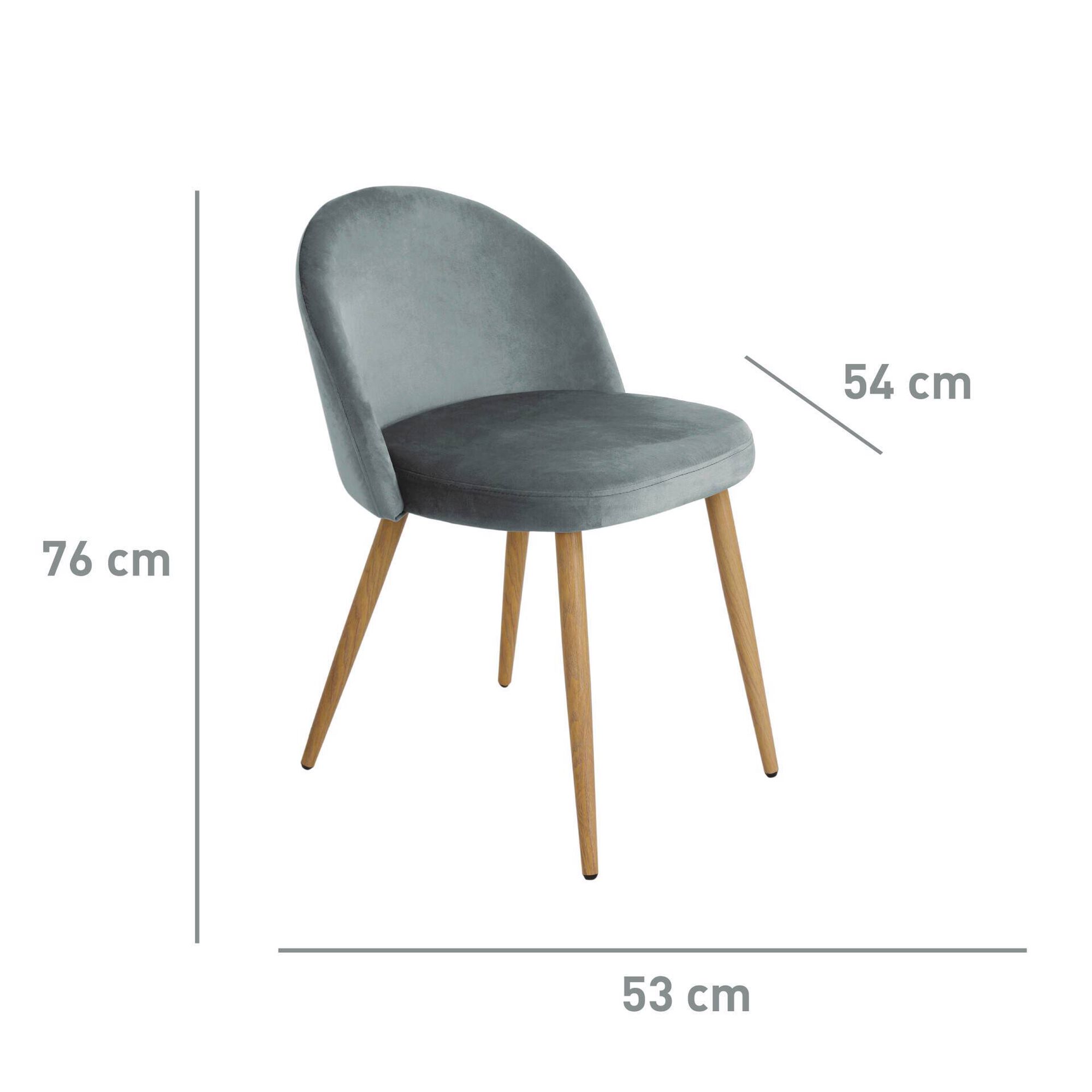 Cadeira Estofada Azul Milan