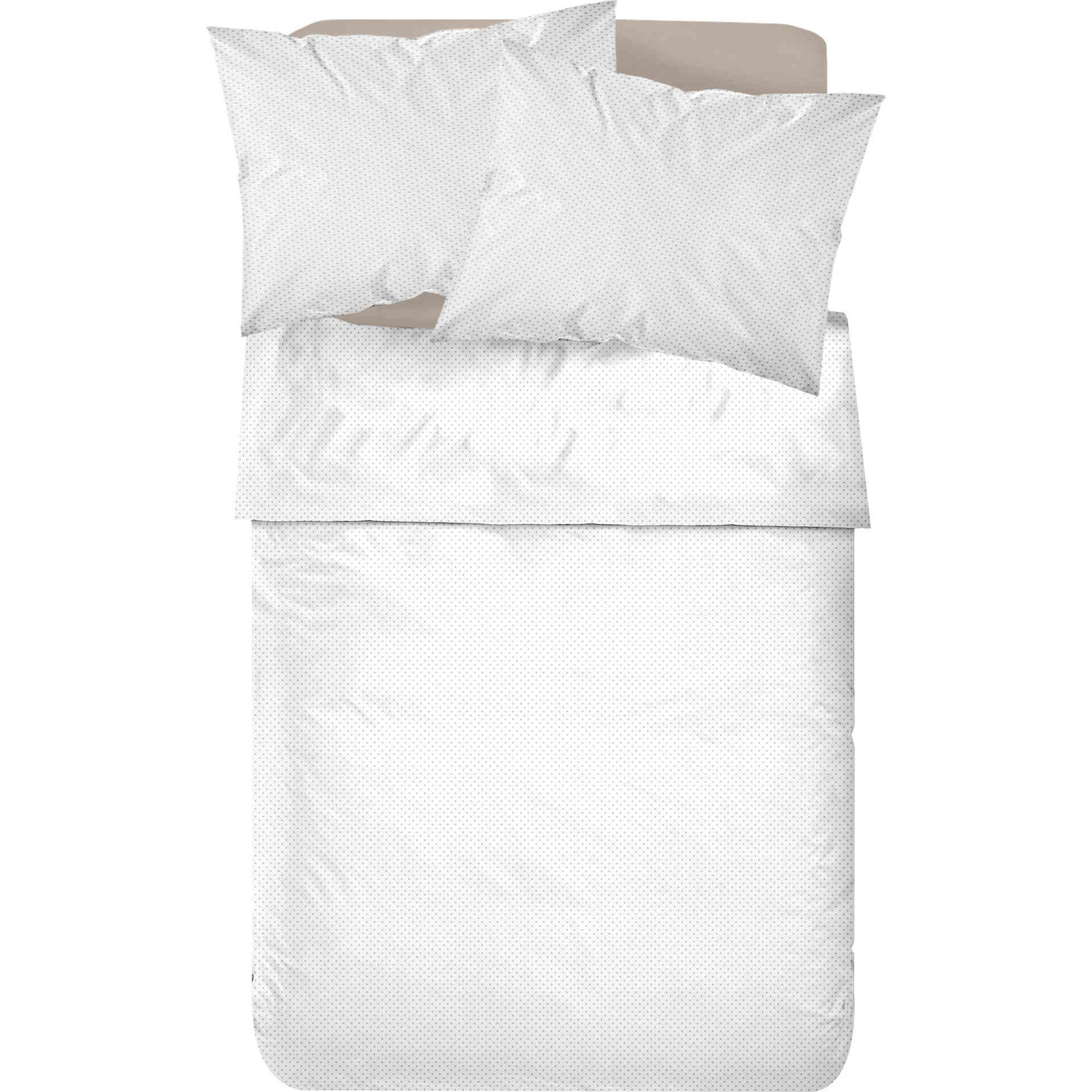 Conjunto Lençóis Algodão Pintas Bege