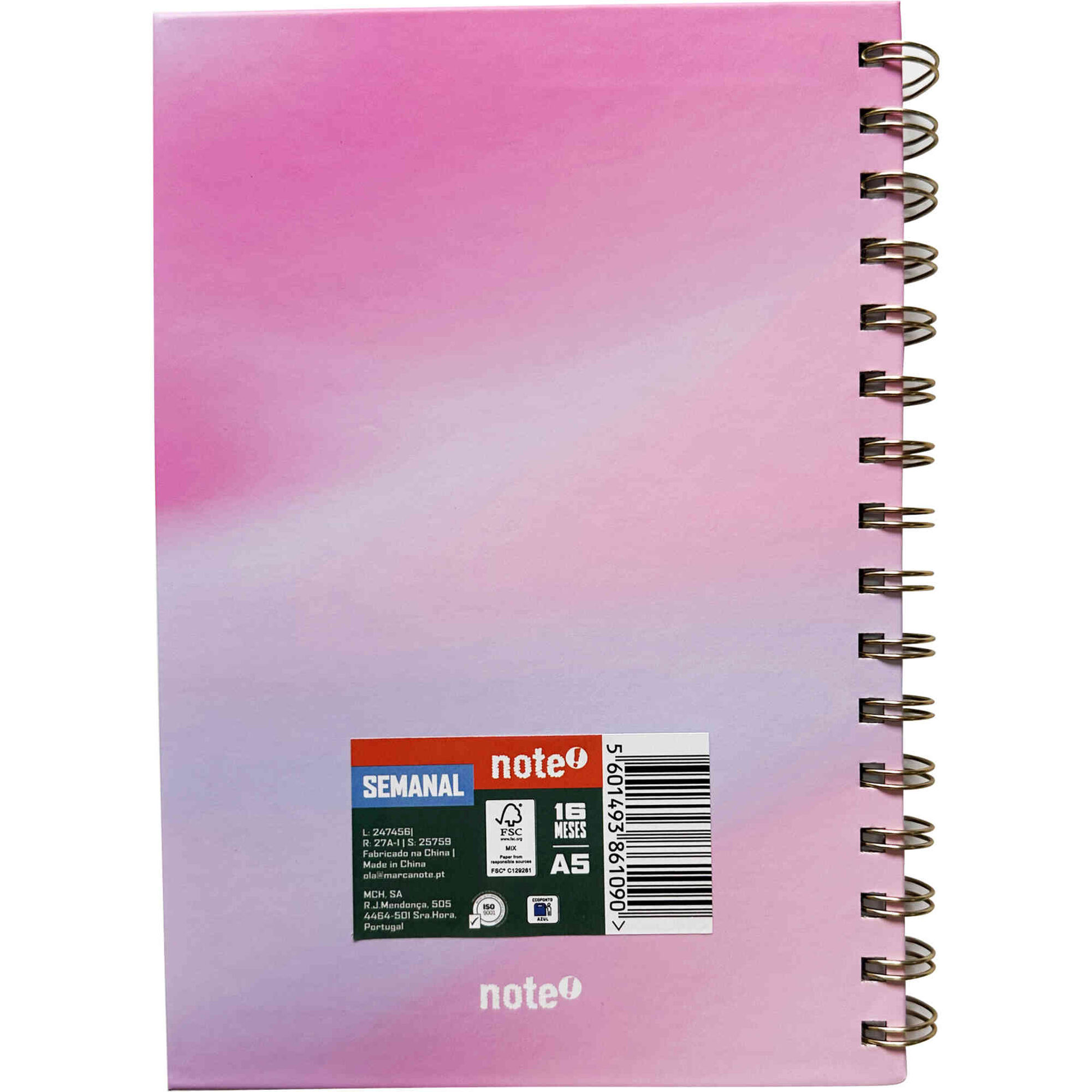 Agenda A5 2026/27 Espiral 16 Meses Note!