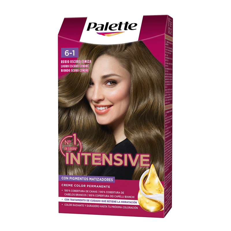 Coloração Permanente Intensive Louro Escuro Cendré 6-1 Palette