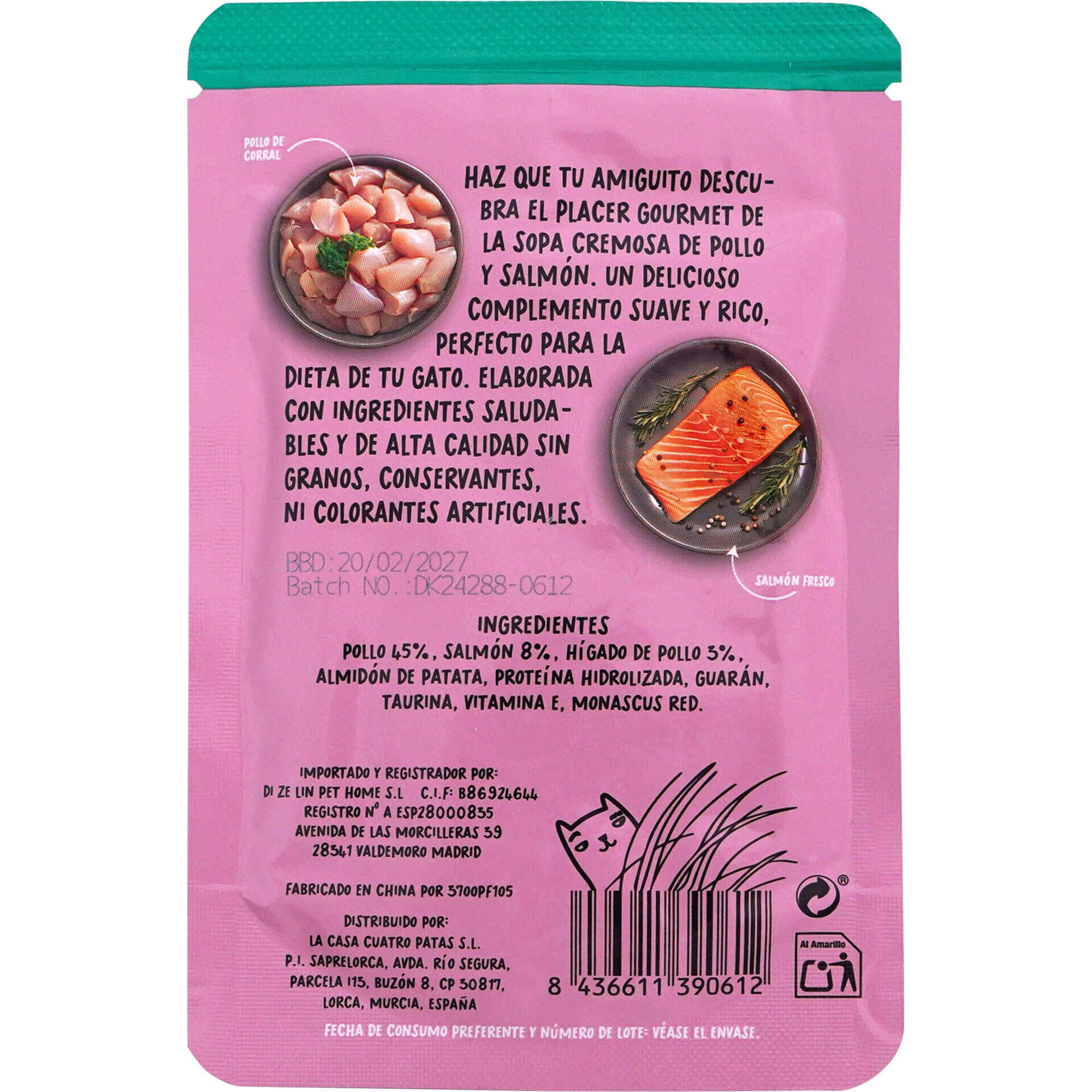Snack para Gato Sopa de Frango e Salm&atilde;o Cocosi