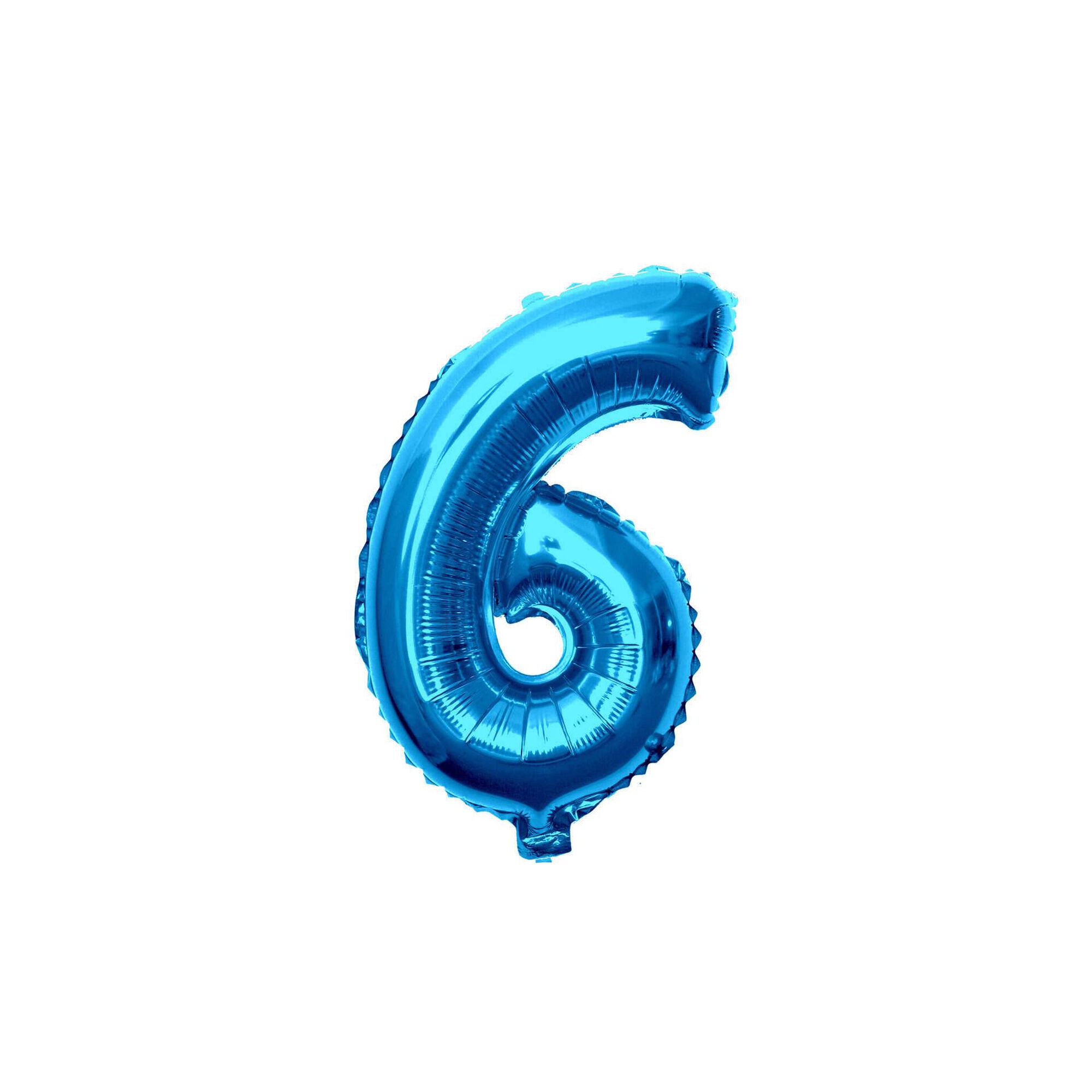 Balão Foil Nº6 83cm Azul