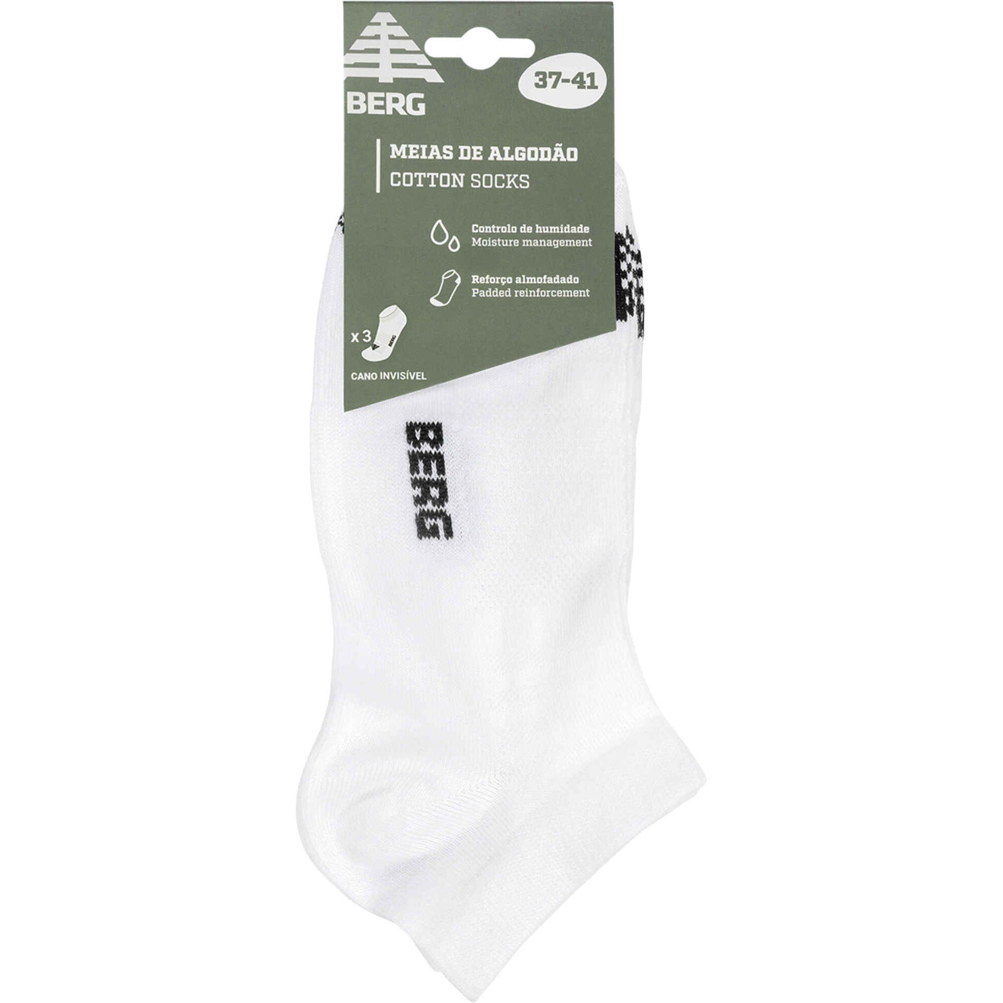 Meias Cano Invis&iacute;vel 37-41 Brancas Berg