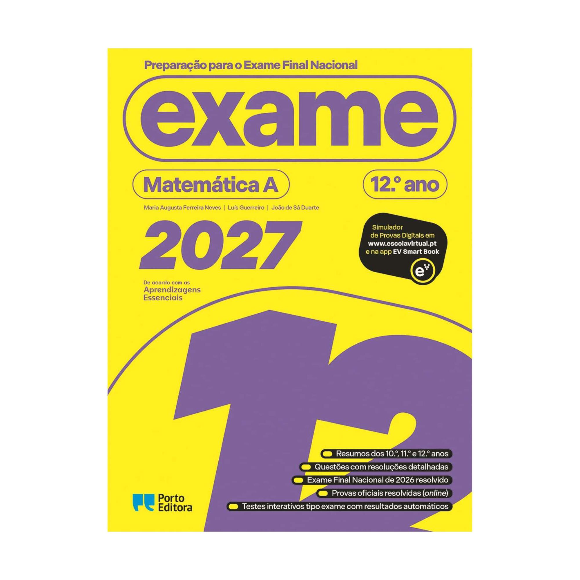 Prepara&ccedil;&atilde;o para o Exame Final Nacional 2027 - Matem&aacute;tica A - 12.&ordm; Ano