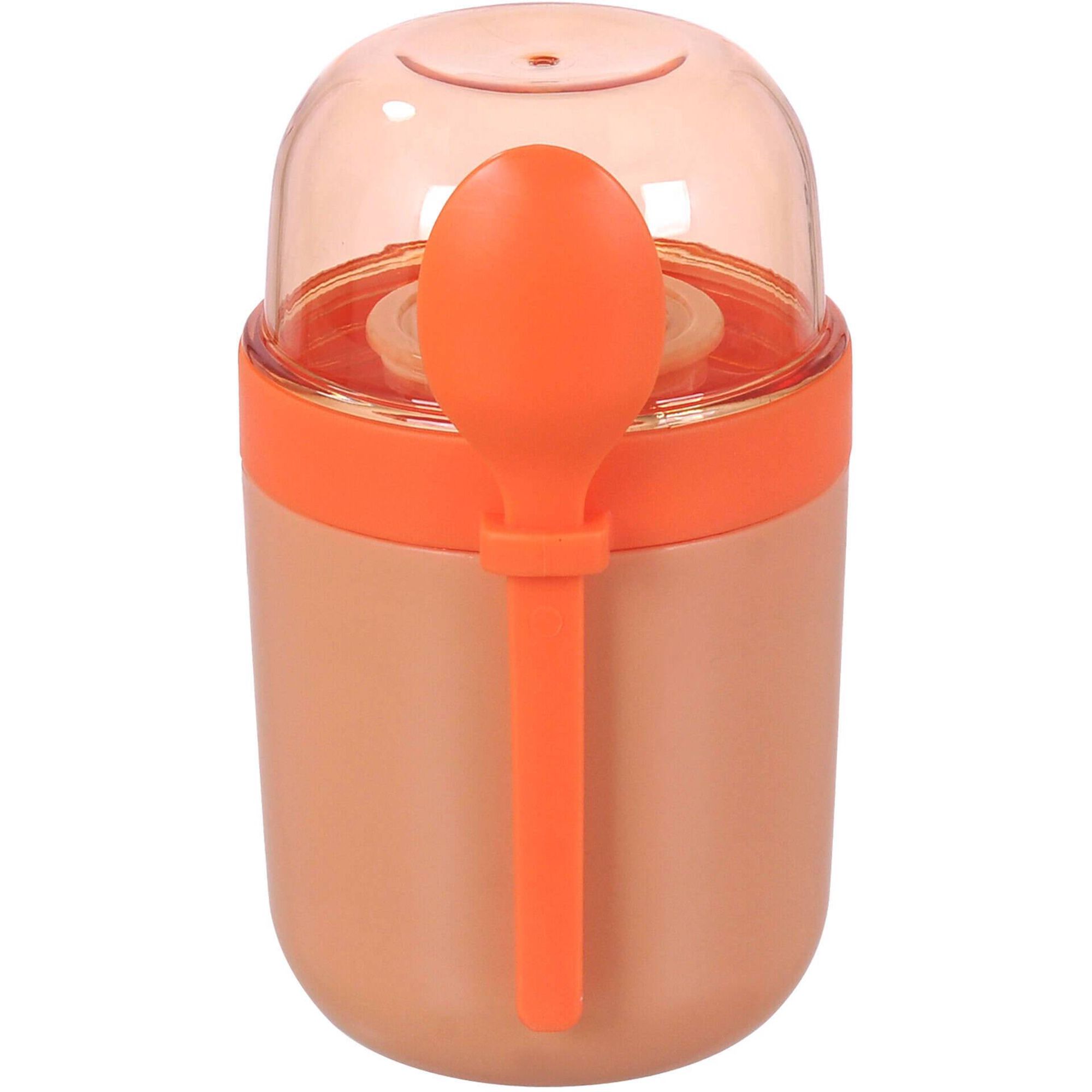 Ta&ccedil;a para Iogurte com Divis&oacute;rias e Colher Laranja