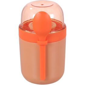 Ta&ccedil;a para Iogurte com Divis&oacute;rias e Colher Laranja