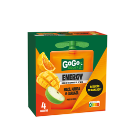 Pack Saquetas de Fruta Energy Ma&ccedil;&atilde;, Manga e Laranja GoGo squeeZ