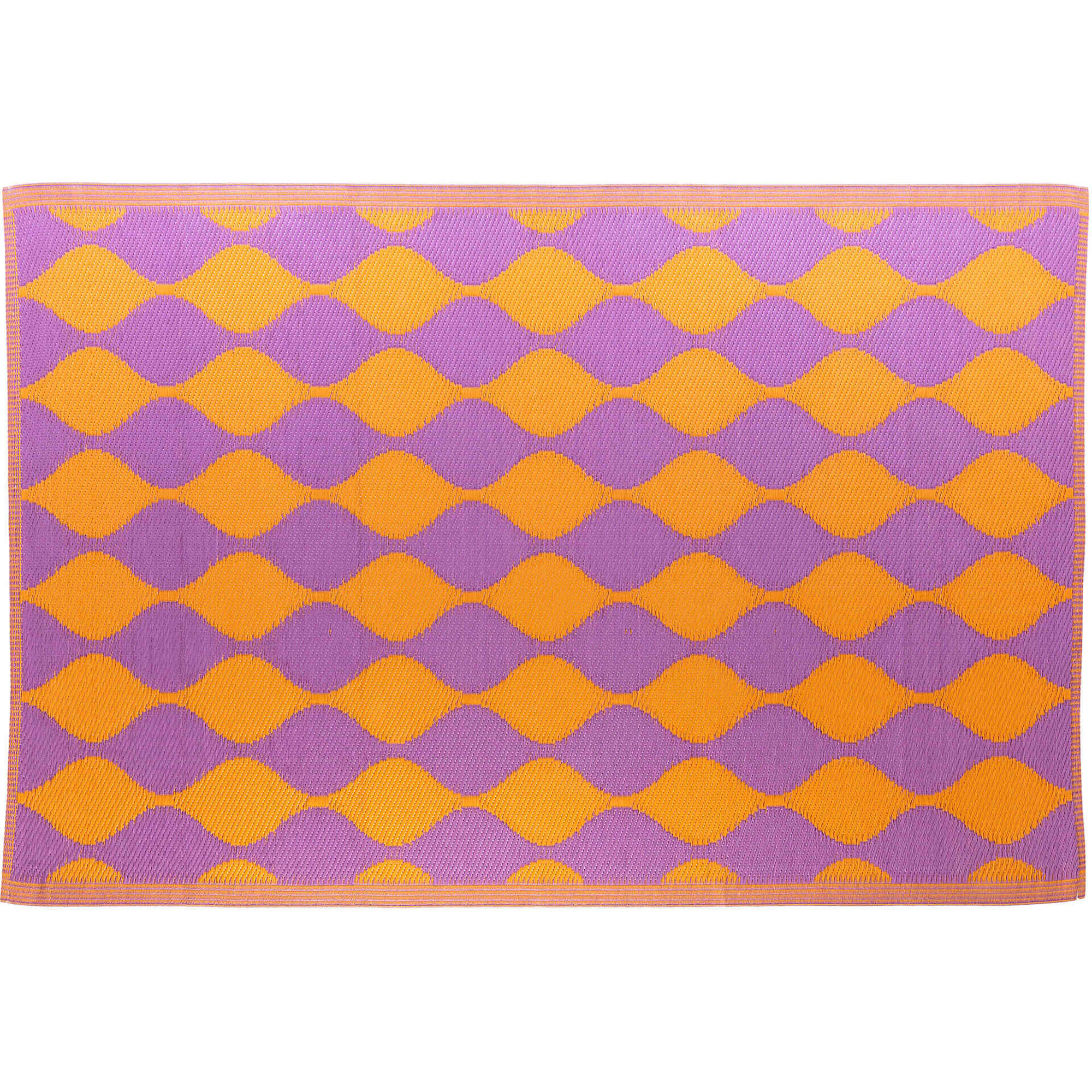 Tapete Motivos Laranja e Roxo 230x160cm Polipropileno