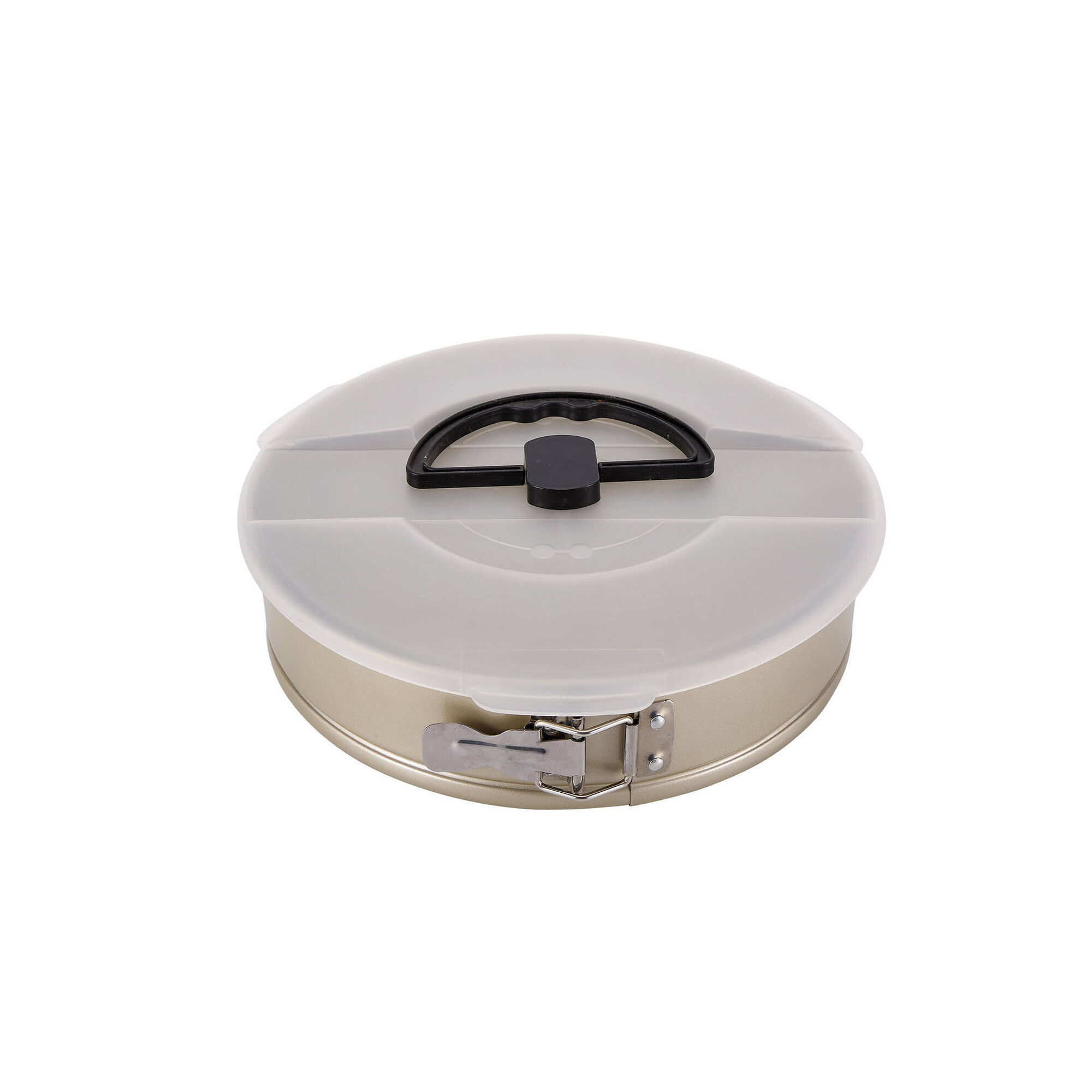 Forma Desmont&aacute;vel com Tampa A&ccedil;o Carbono 26cm Dourada Chefe Kasa