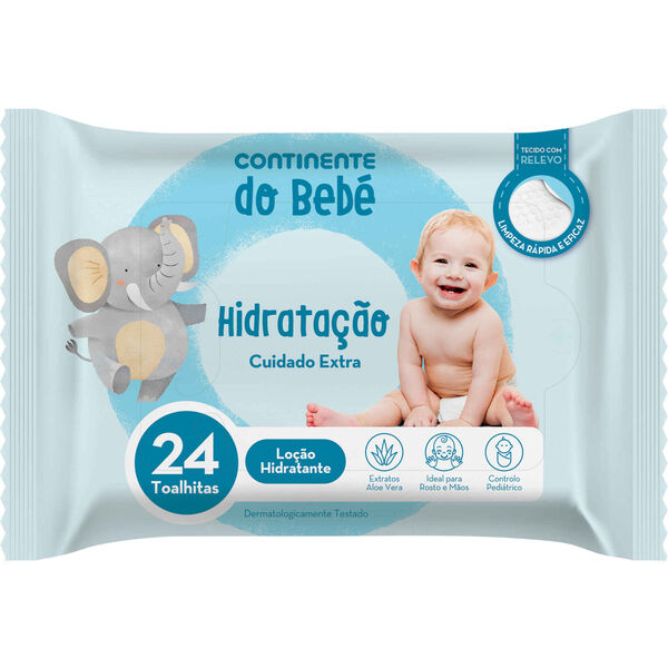 Toalhitas Bebé Hidratação Continente do Bebé