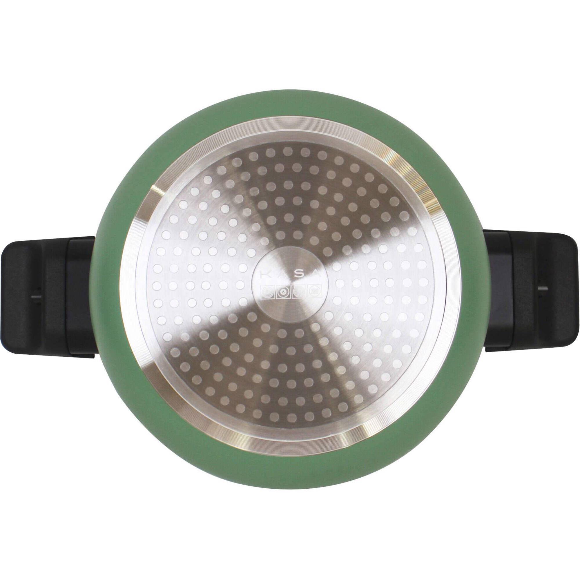 Ca&ccedil;arola 24cm Cer&acirc;mica Square Verde Kasa