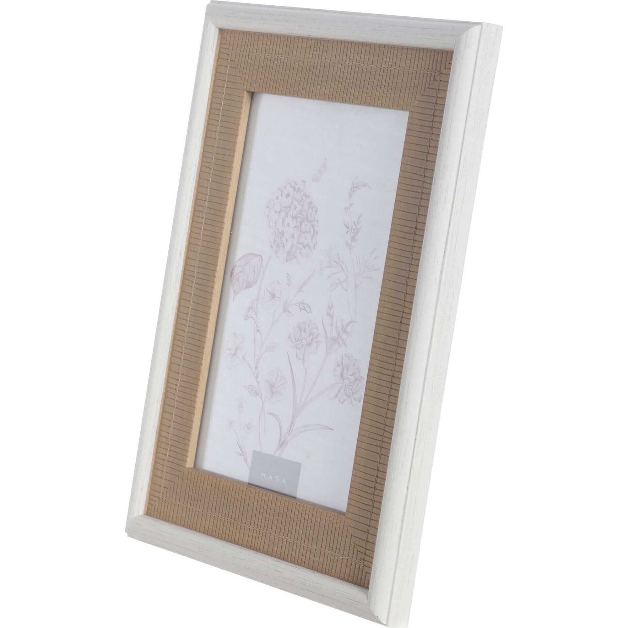 Moldura 13x18cm Palhinha com Rebordo Branco