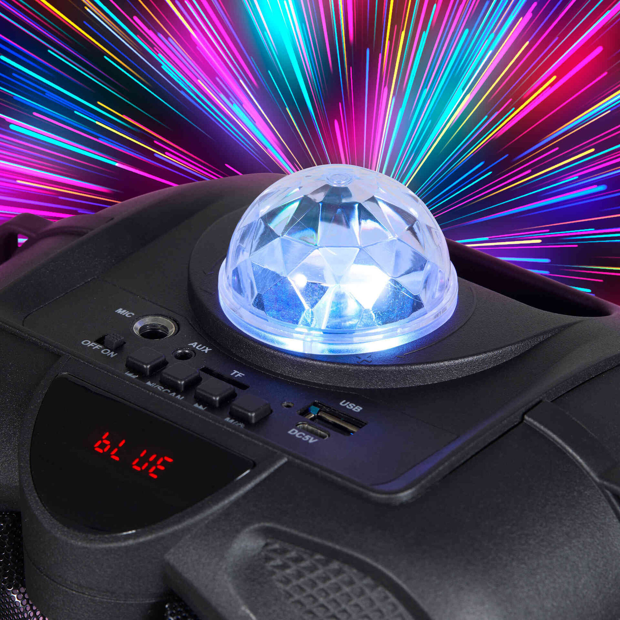 Coluna Dupla Portátil Bluetooth com Luzes Coluna Dupla Portátil Bluetooth com Luzes