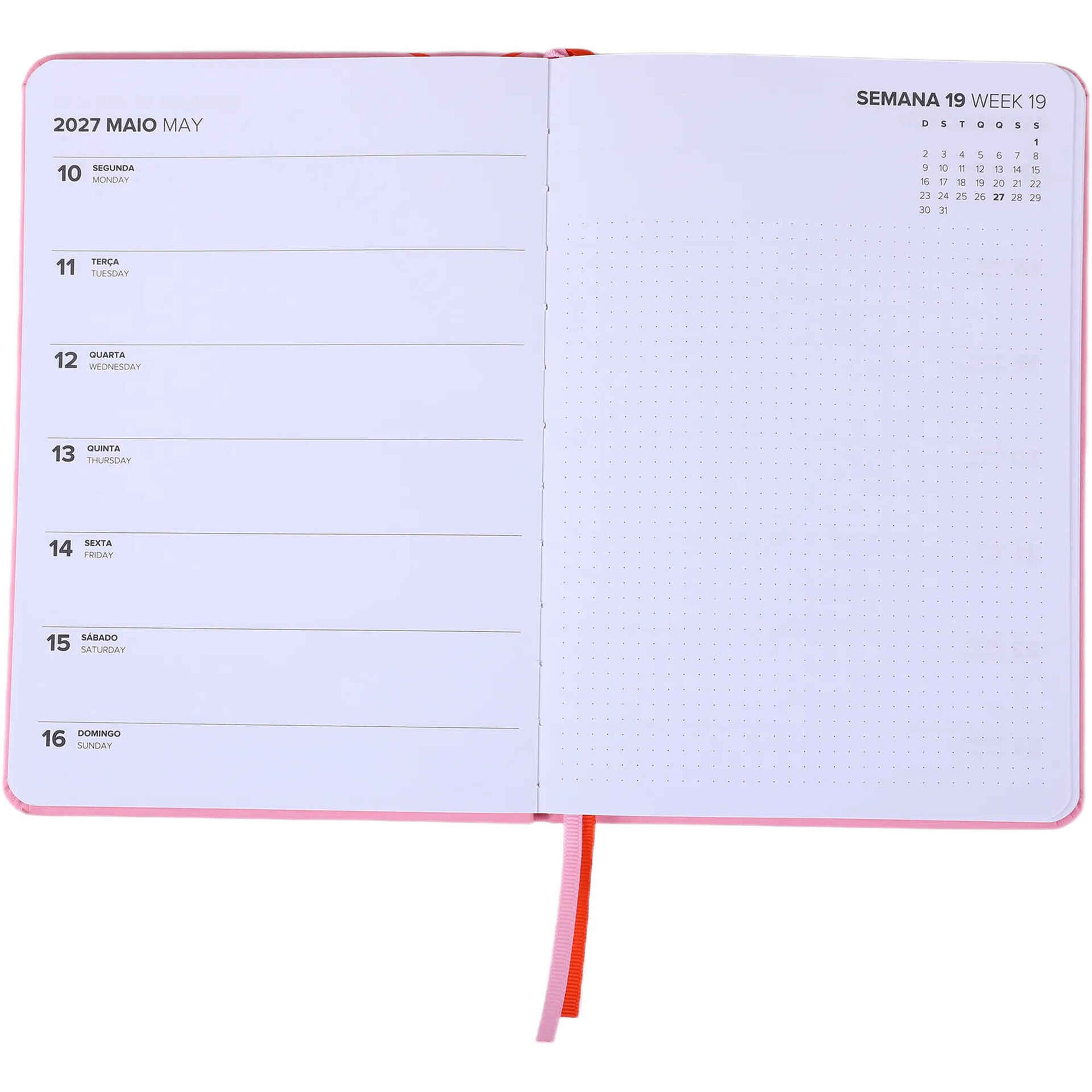 Agenda Semanal 2027 A5 Essential (v&aacute;rias cores) Note!