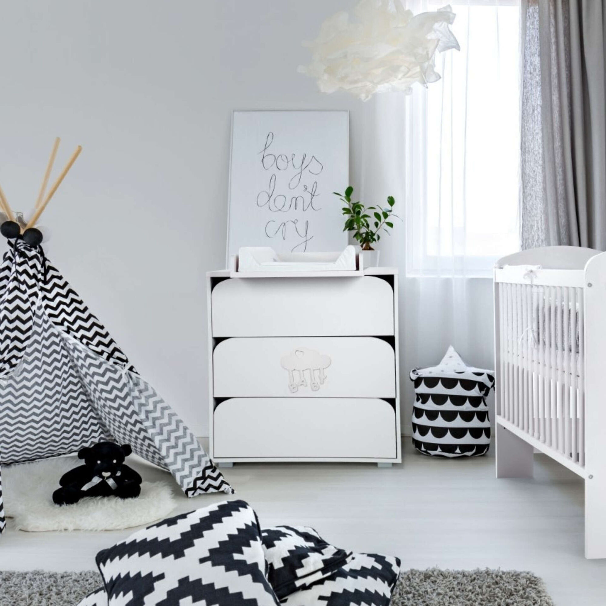 C&oacute;moda com Muda Fraldas Remov&iacute;vel Nuvem Neli Twinko