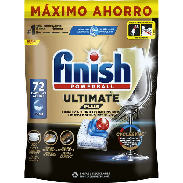 Detergente Máquina Loiça Pastilhas Ultimate Plus Finish