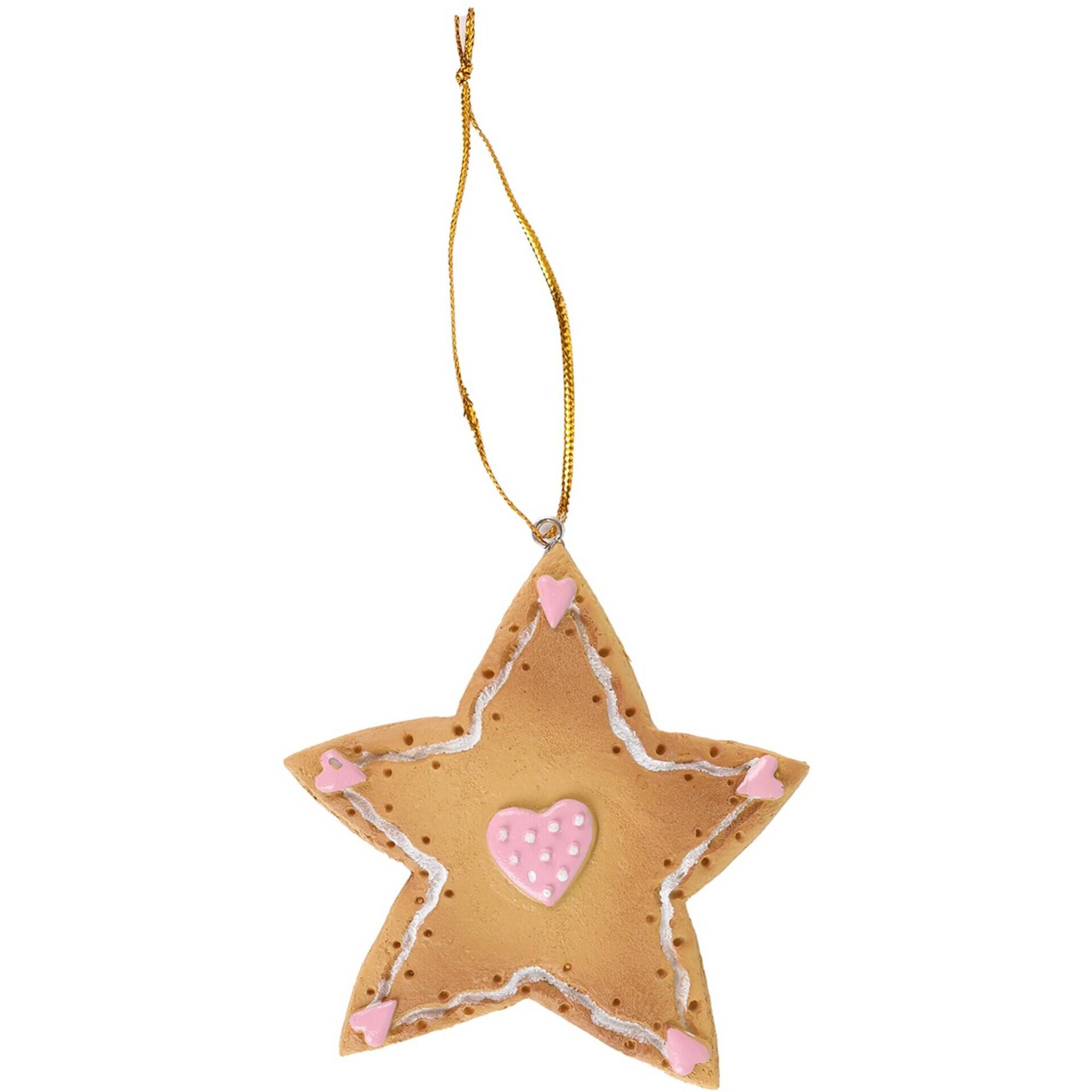 Ornamento Estrela Gingerbread