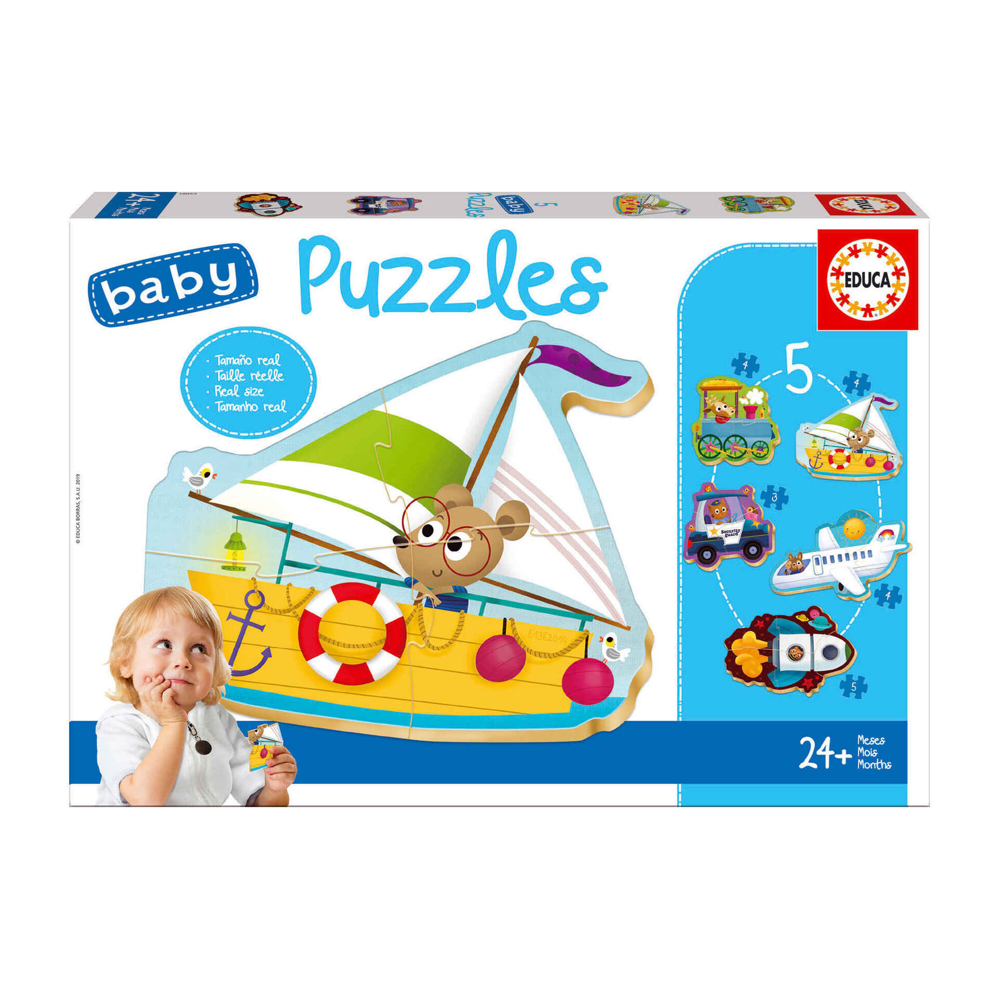 Puzzles Bebé Educativos 2 a 4 Peças (vários modelos)