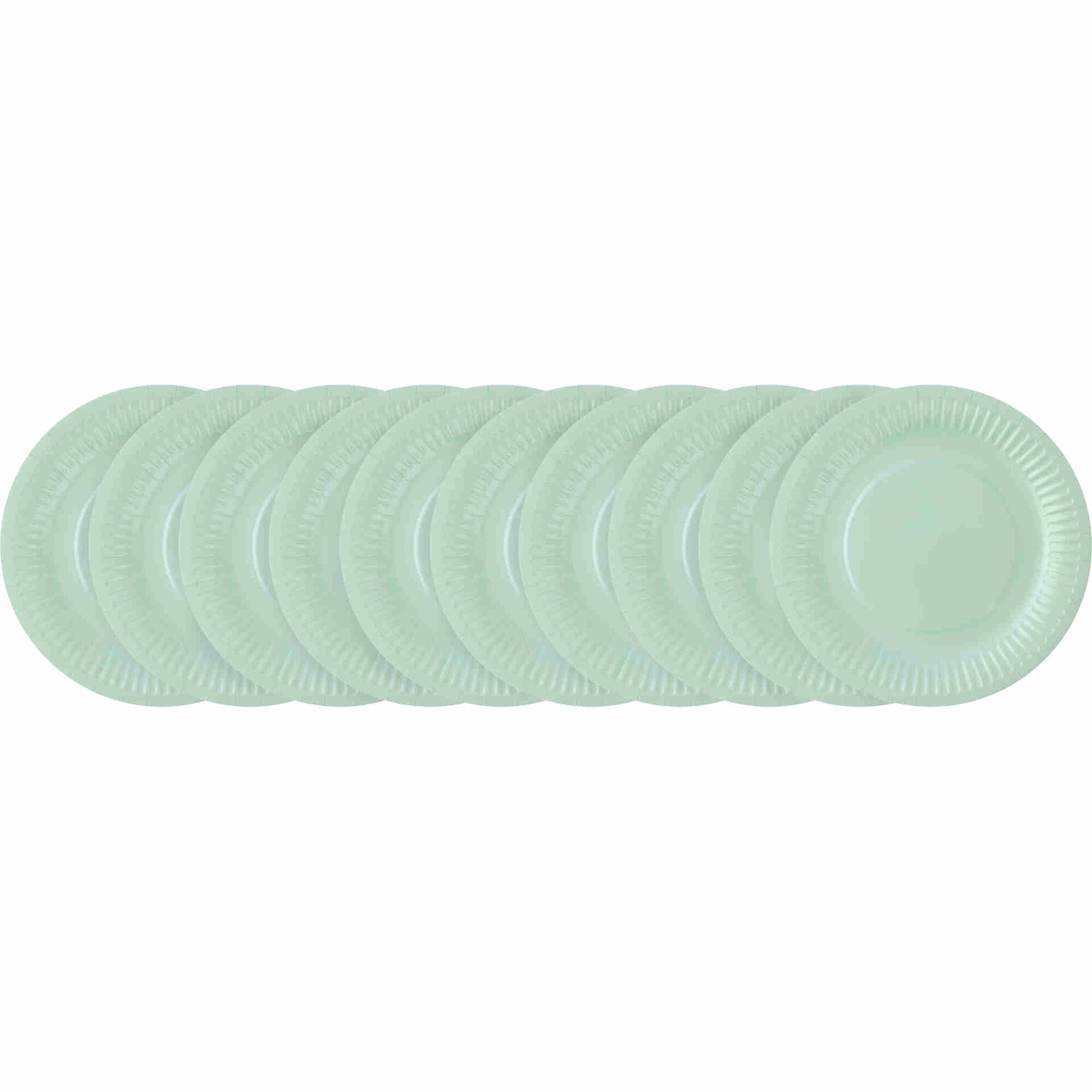 Conjunto 10 Pratos 23cm Papel Soft Menta