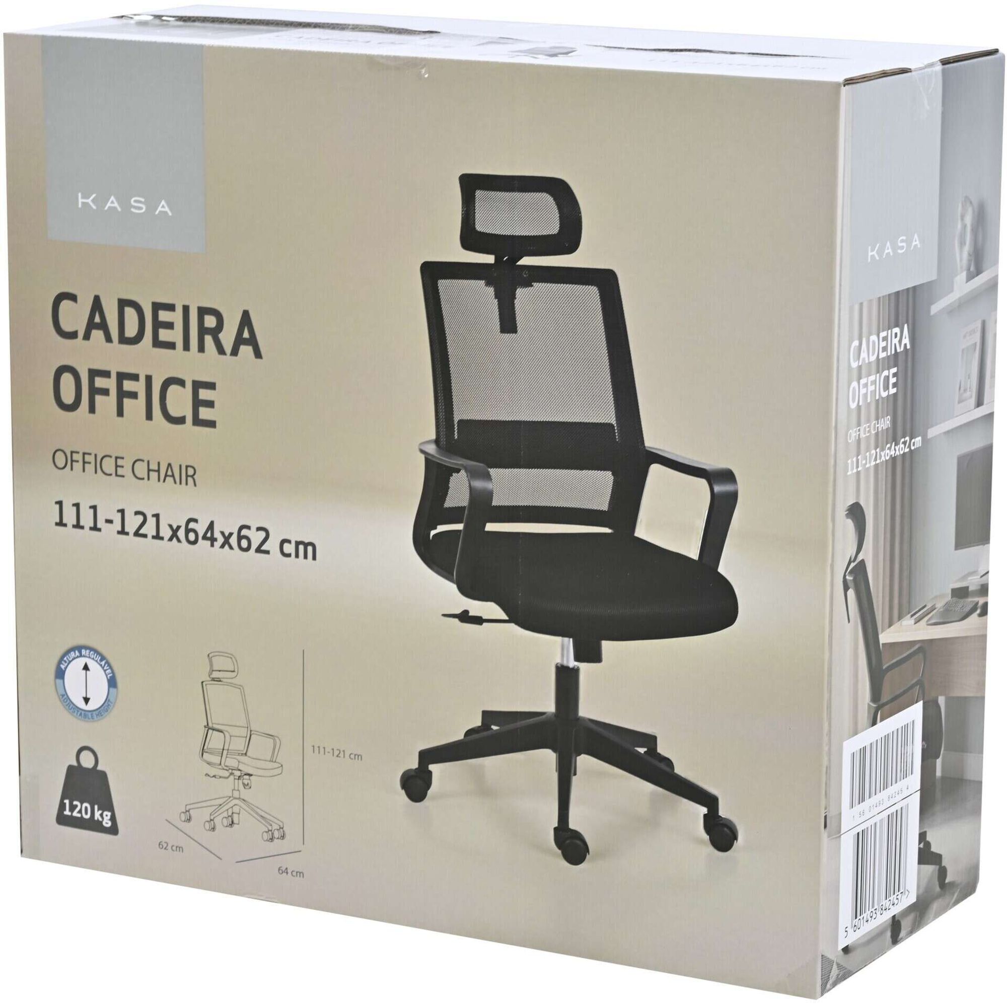 Cadeira de Escrit&oacute;rio com Apoio de Cabe&ccedil;a Intemporal Kasa