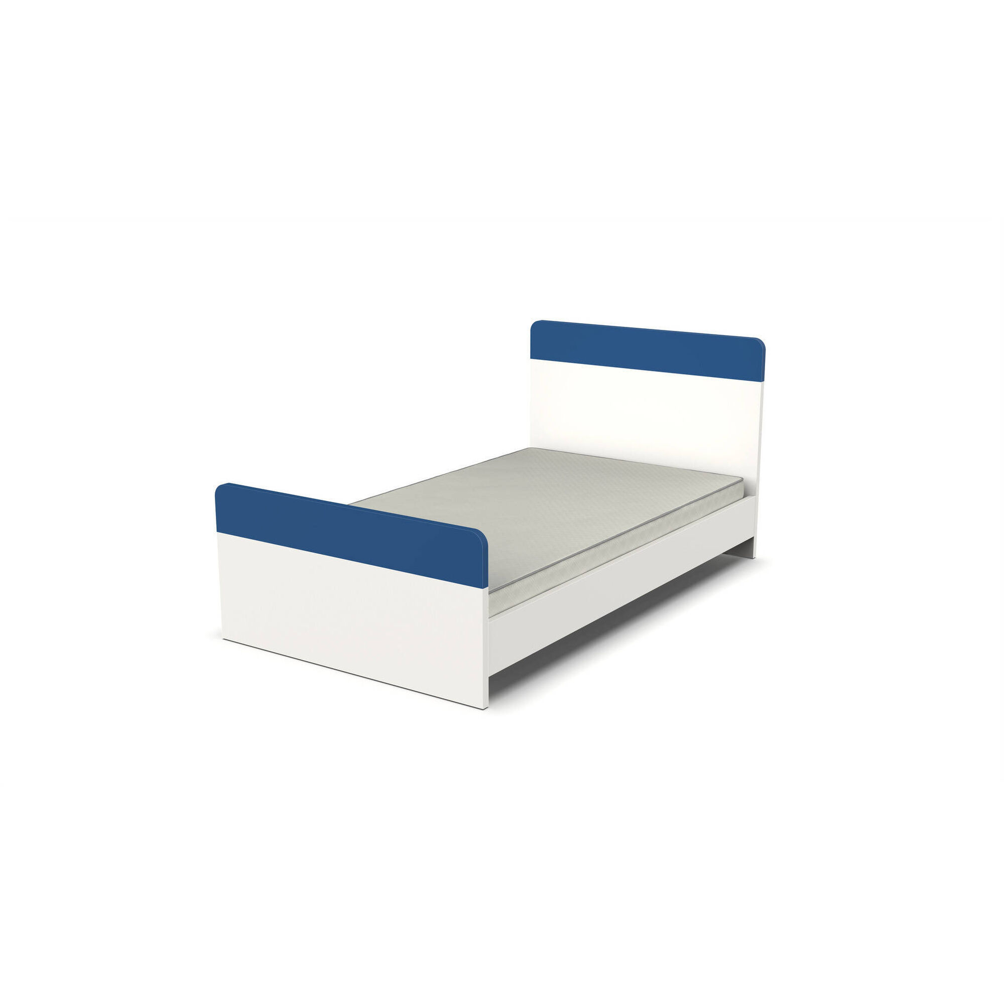 Conjunto Colchão Espuma 110x195cm e Cama Azul Solteiro Play Conjunto Colchão Espuma 110x195cm e Cama Azul Solteiro Play