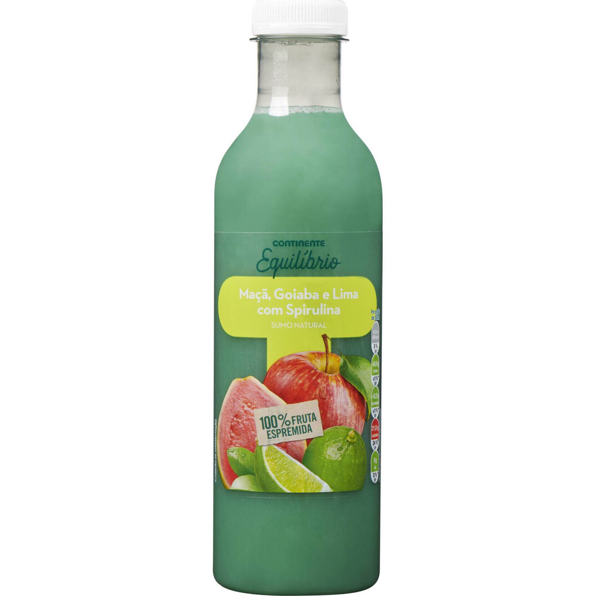 Sumo 100% Ma&ccedil;&atilde;, Goiaba e Lima com Spirulina Continente Equil&iacute;brio