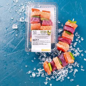 Espetada de Salm&atilde;o e Atum Fresca