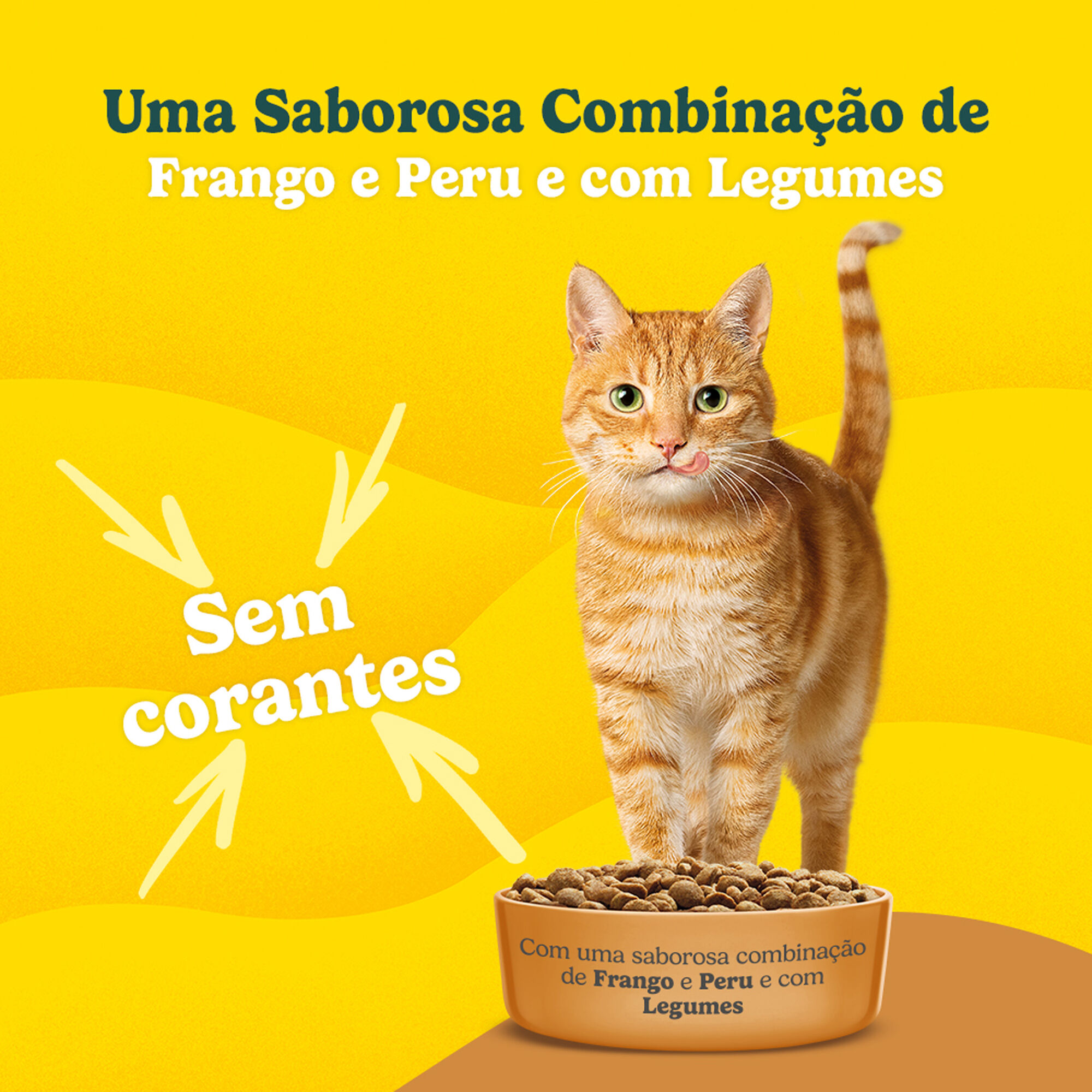 Ra&ccedil;&atilde;o para Gato Adulto de Interior Frango, Peru e Legumes Purina Friskies
