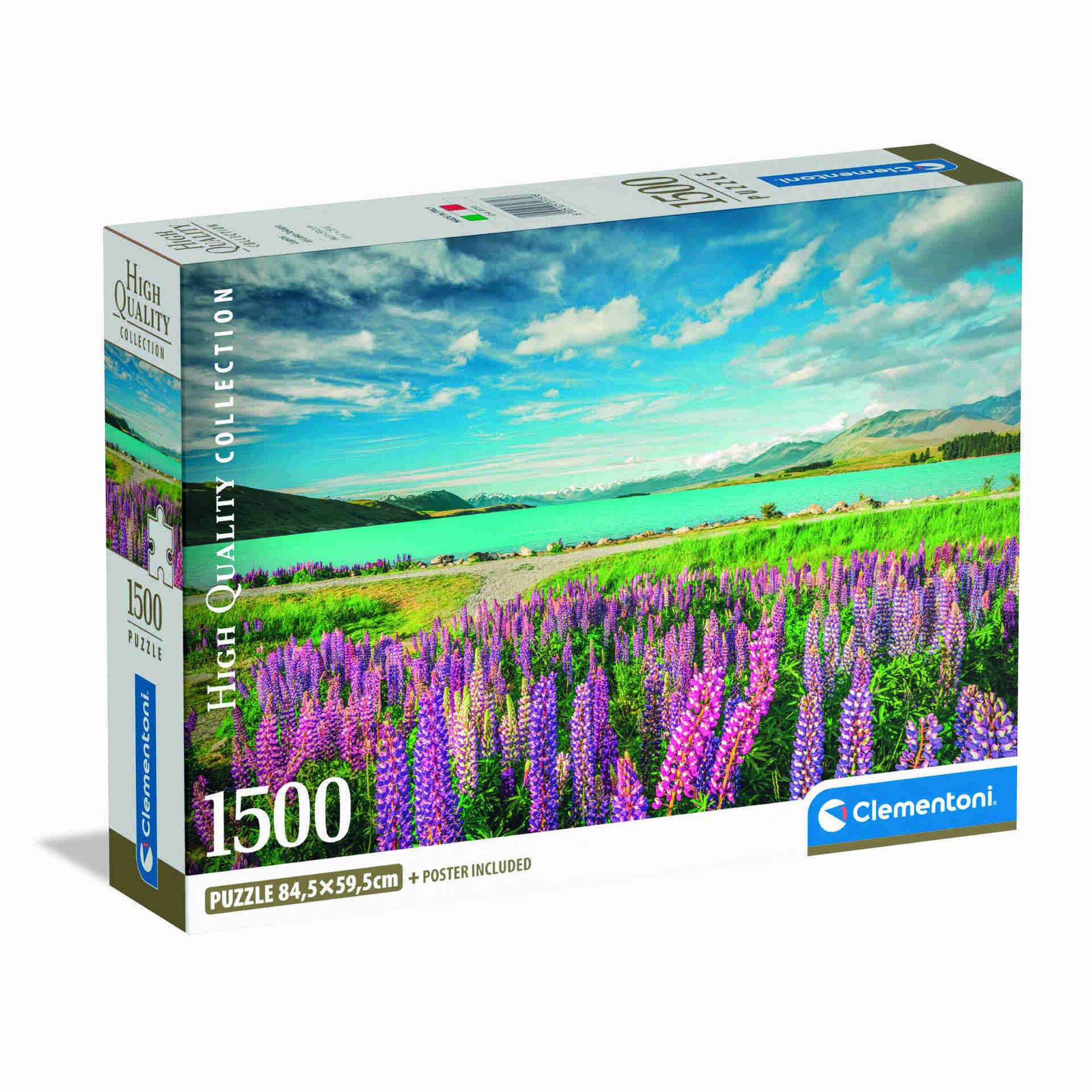 Puzzle Lupins At Lake Tekapo 1500 Peças