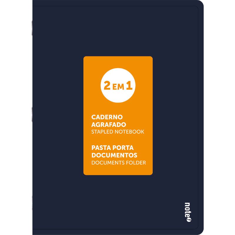 Caderno Agrafado A4 Quadriculado 2 em 1 (várias cores) Note!
