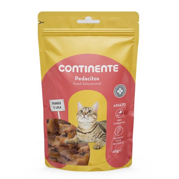 Snack para Gato Pedacitos Frango e Lula Continente