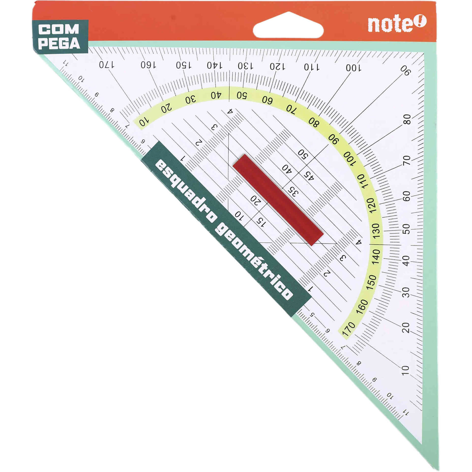 Esquadro Geom&eacute;trico 22cm com Pega Note!